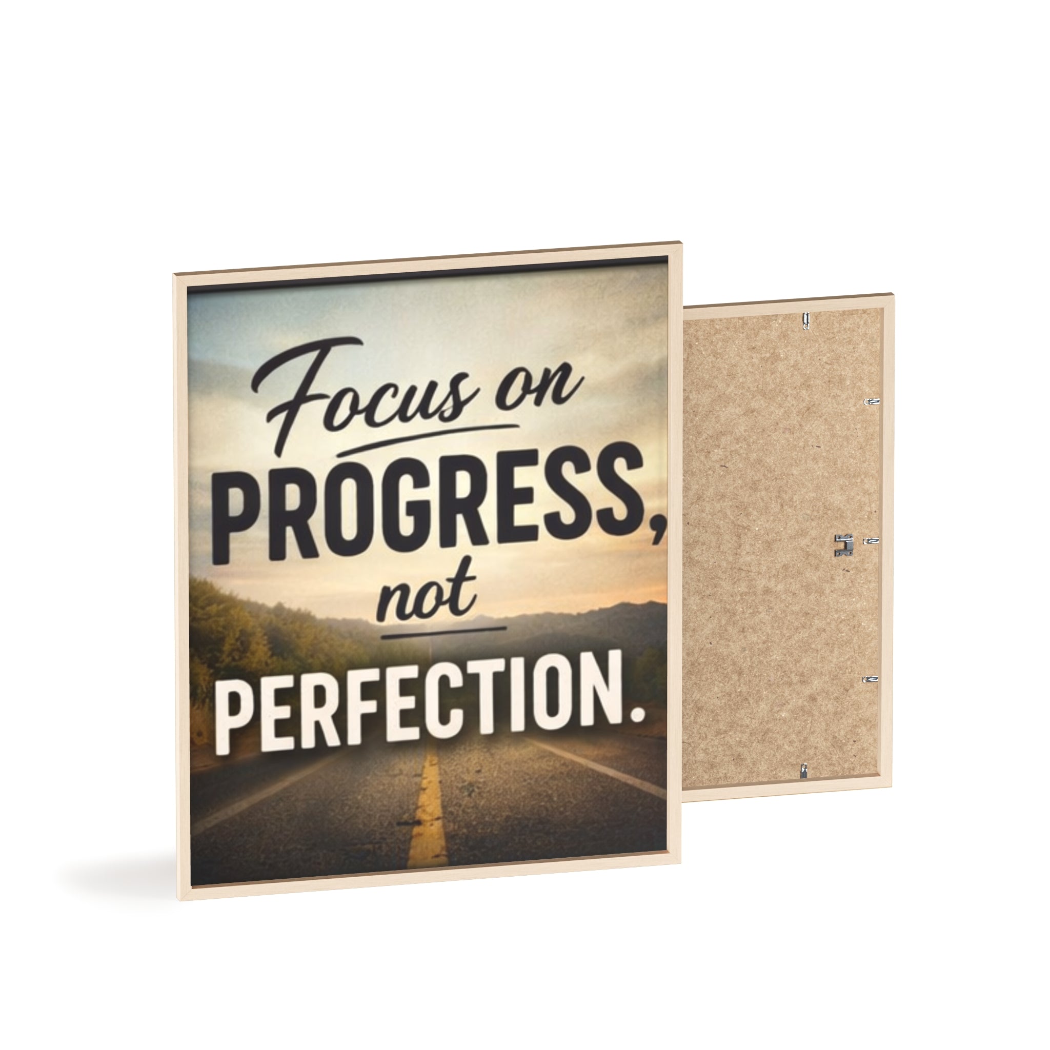 Focus on Progress Not Perfection Framed Poster — Motivational Wall Art