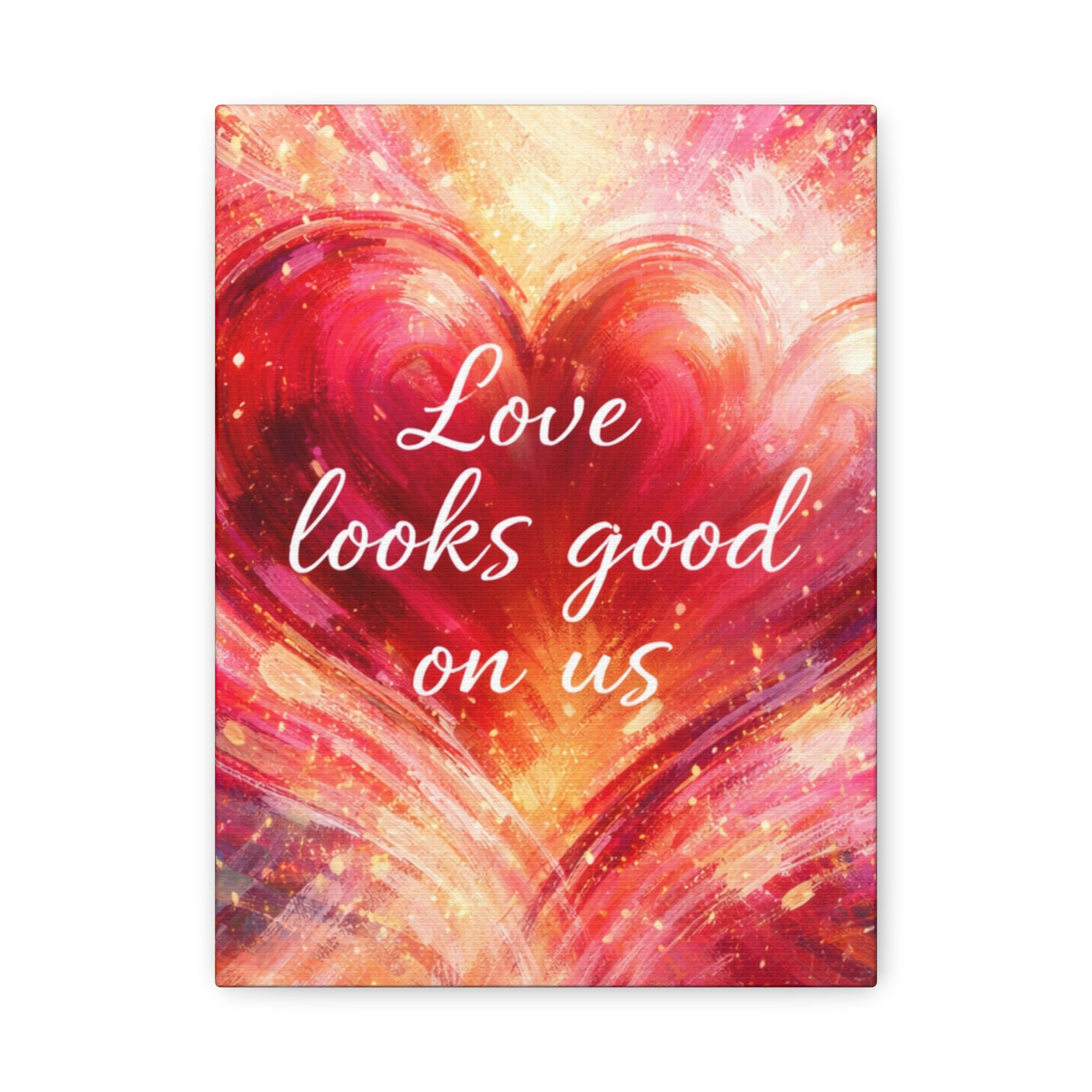 Love Looks Good On Us Matte Canvas Wall Art