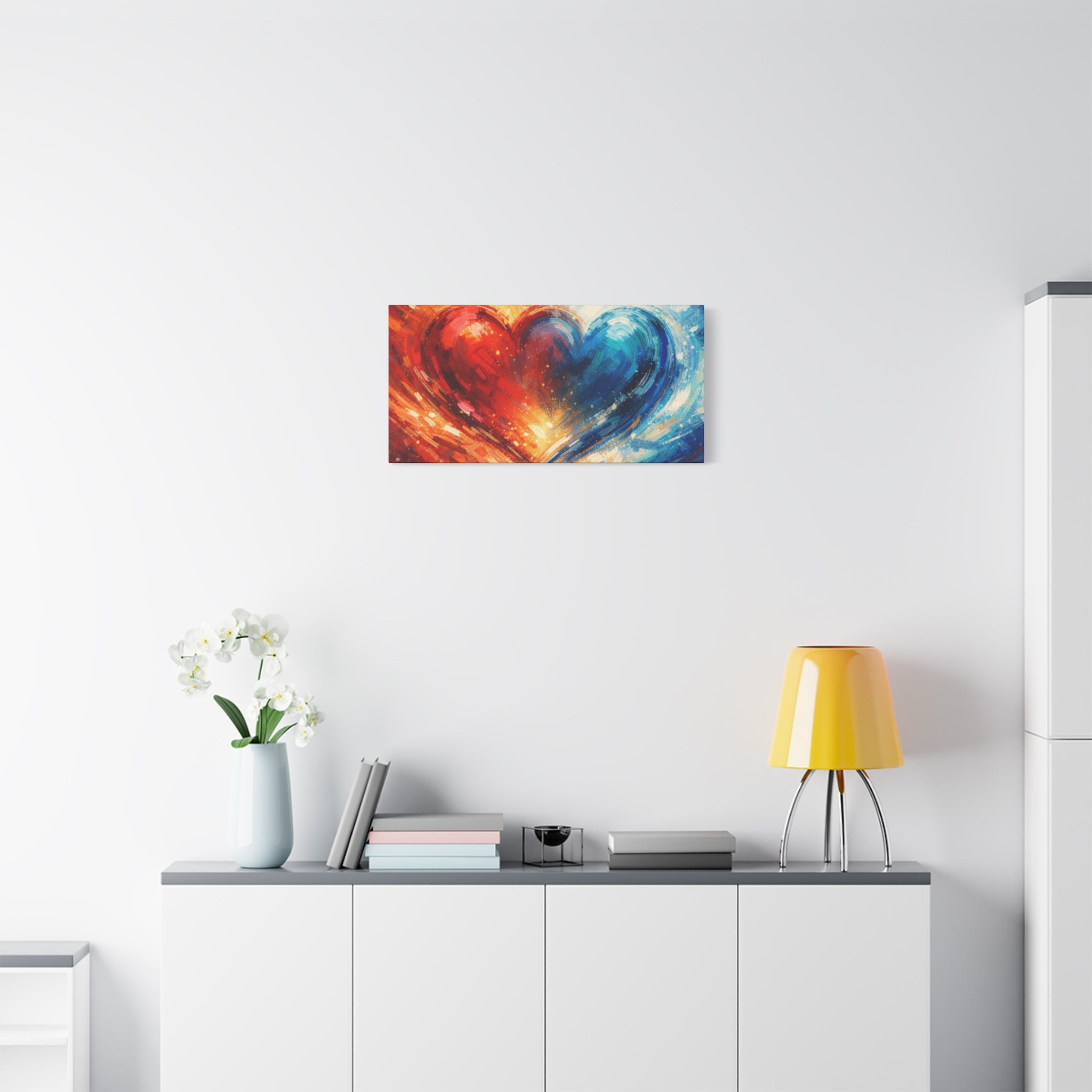 Two Souls One Heart Abstract Heart Canvas