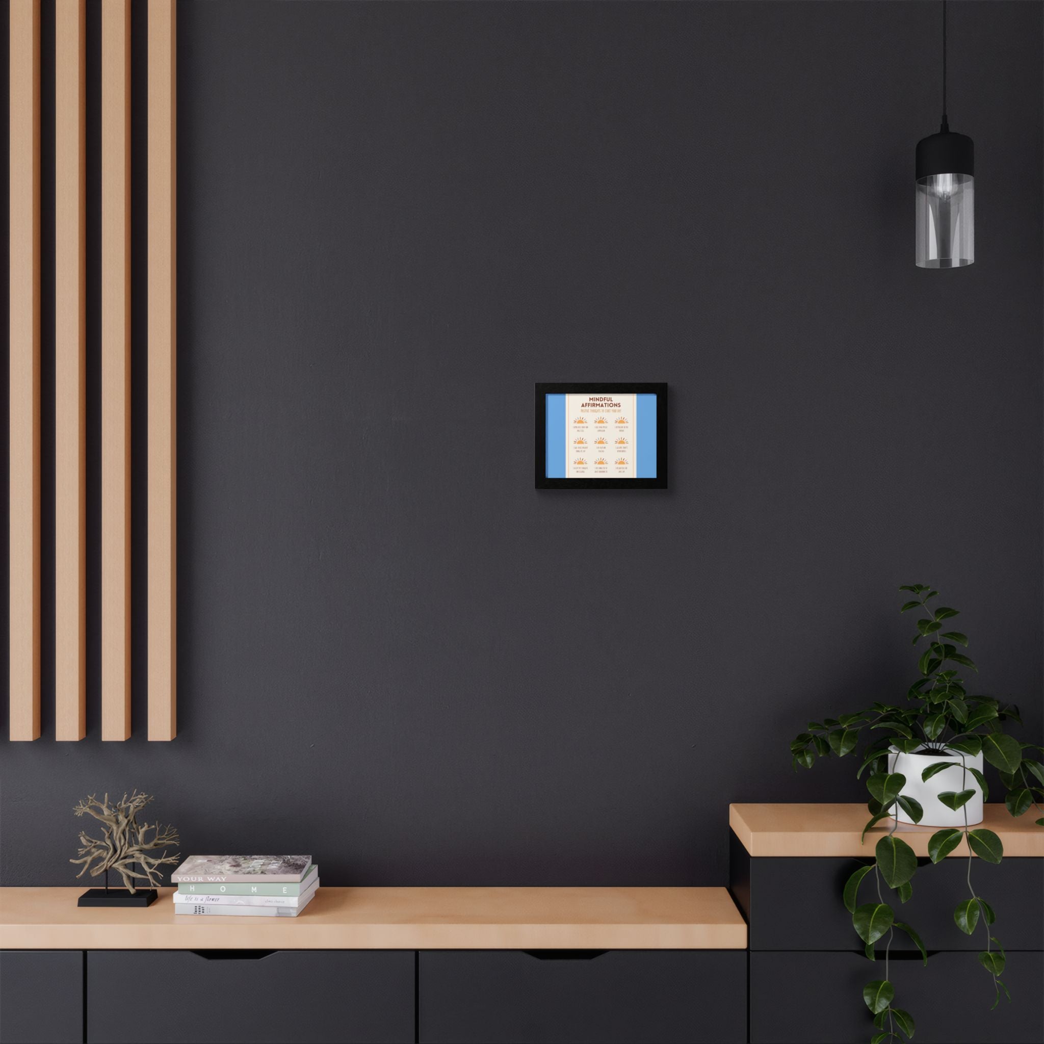 Mindful Affirmations: Positive Thoughts to Start Your Day Framed Poster