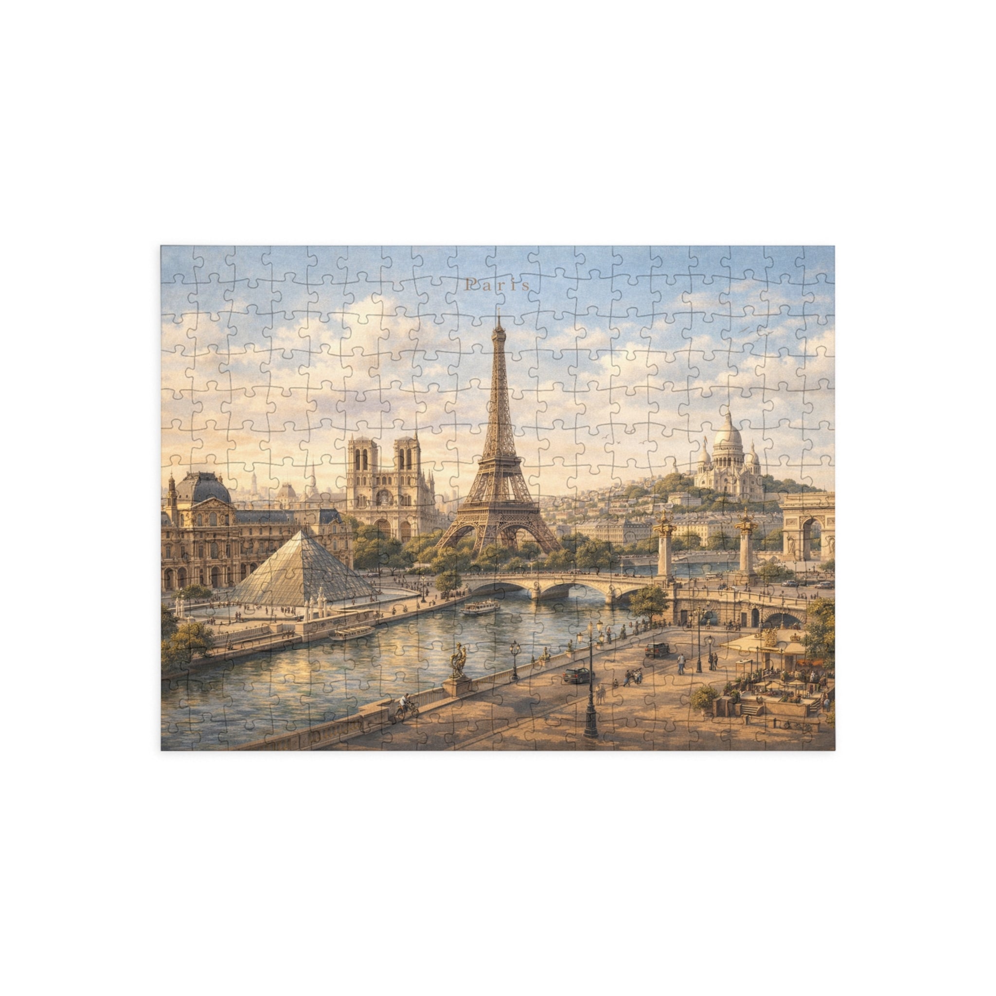 Paris Riverfront Scenic Jigsaw Puzzle