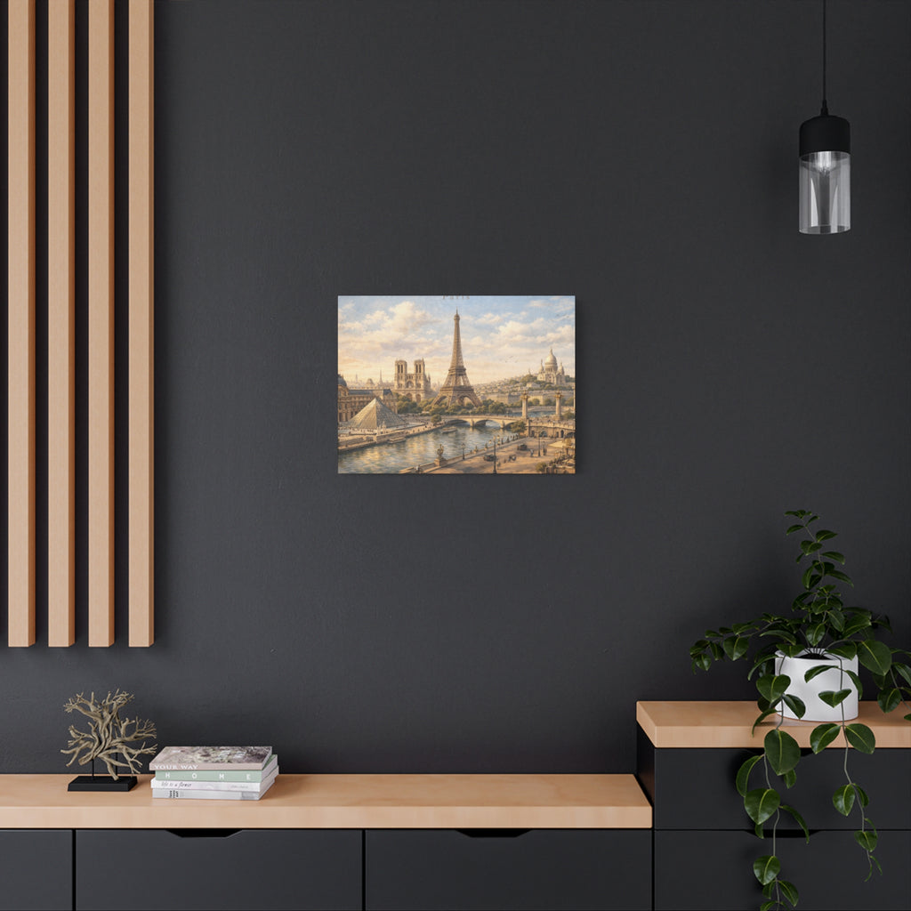 Paris Skyline Matte Canvas Wall Art