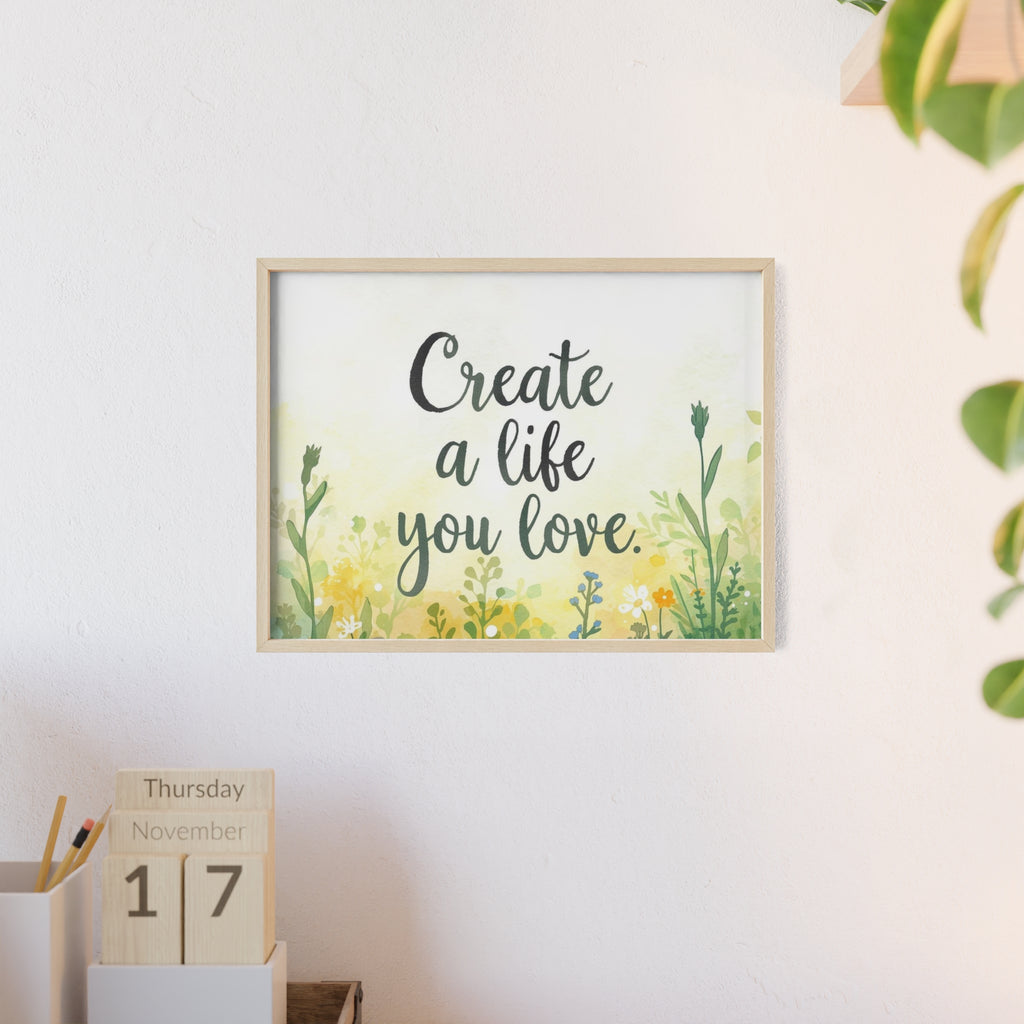 Create a Life You Love Framed Wall Art