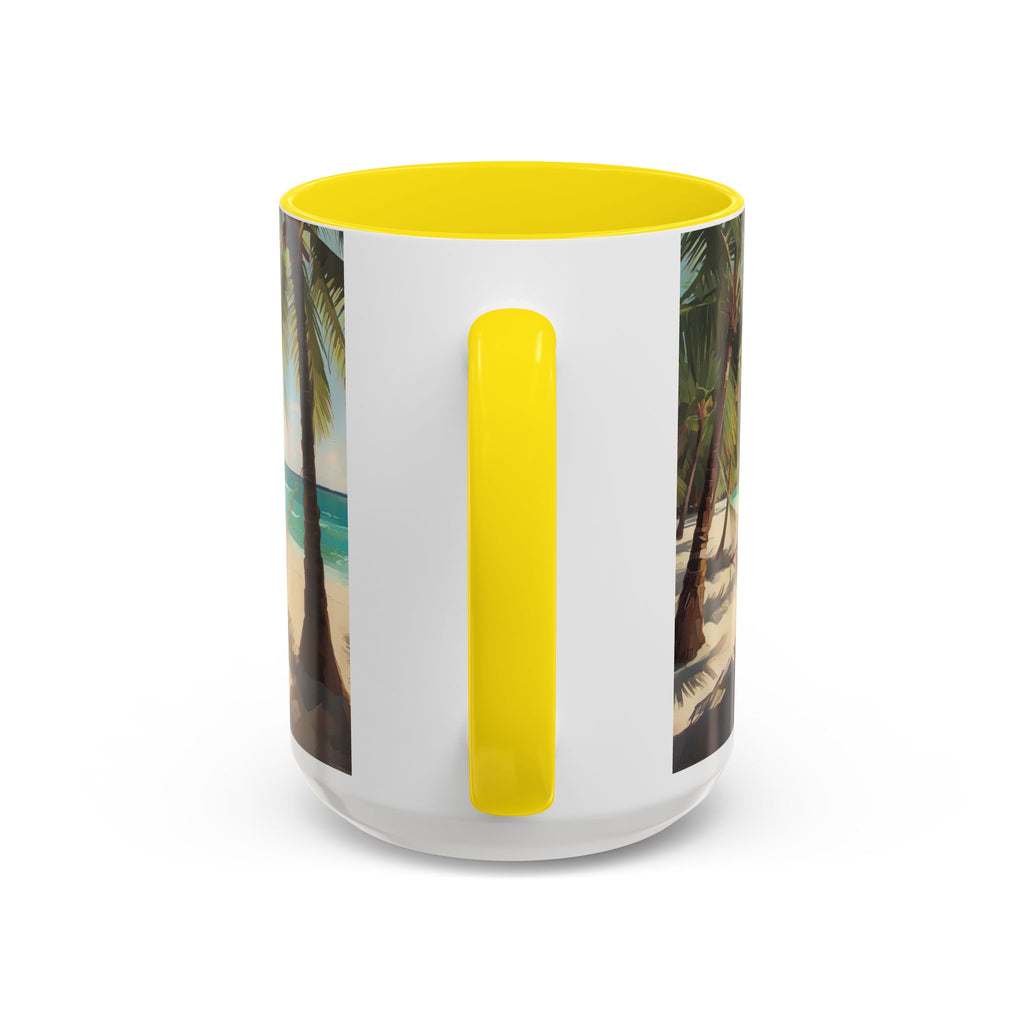 Tropical Beach Palm Trees & Hammock Coffee Mug