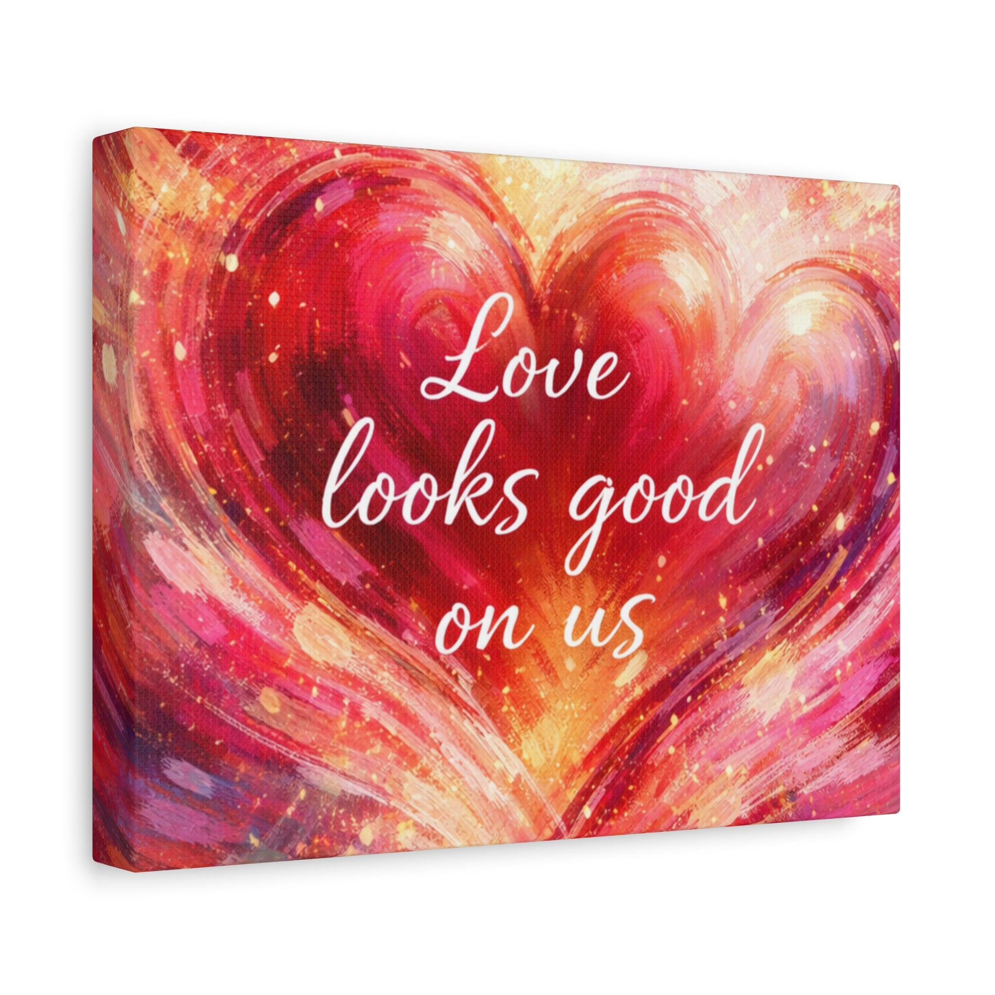 Love Looks Good On Us Matte Canvas Wall Art