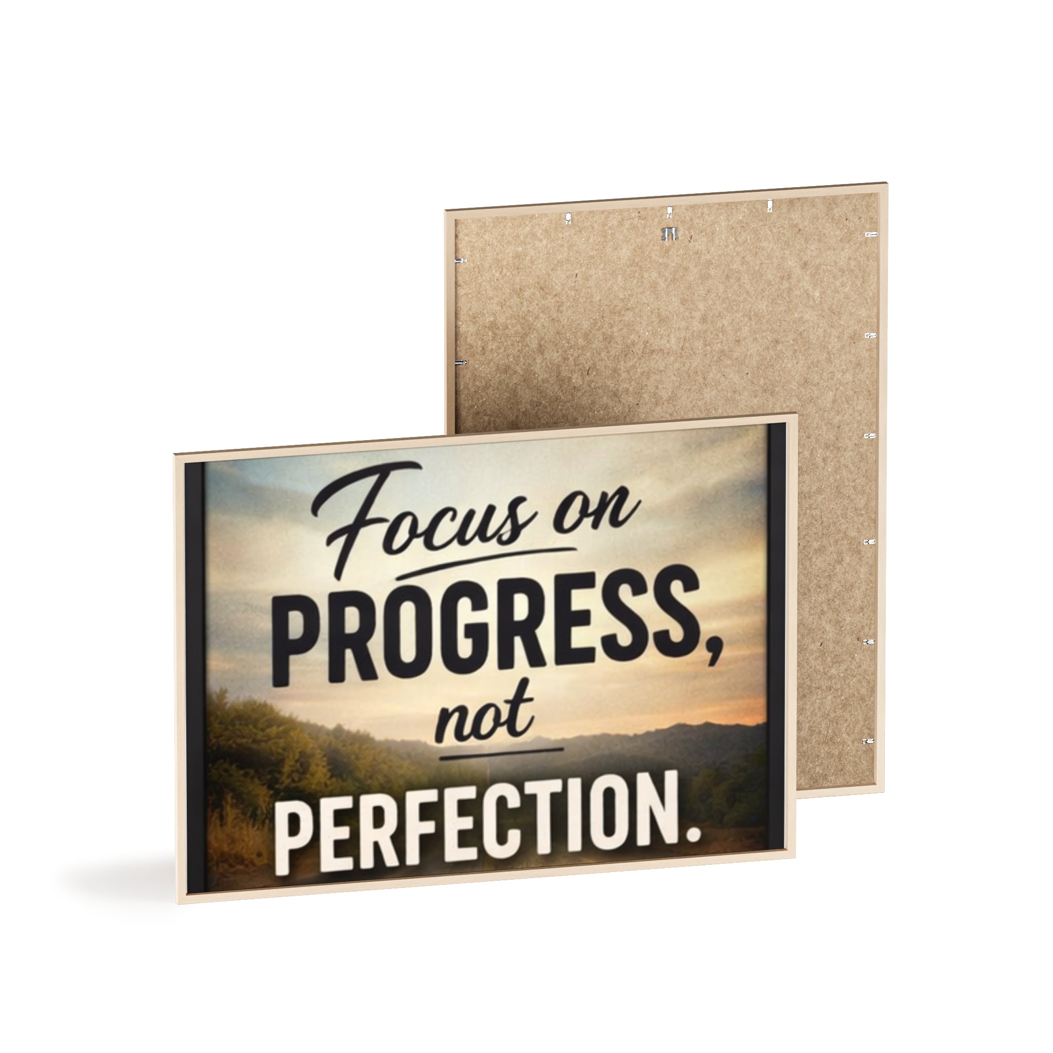 Focus on Progress Not Perfection Framed Poster — Motivational Wall Art