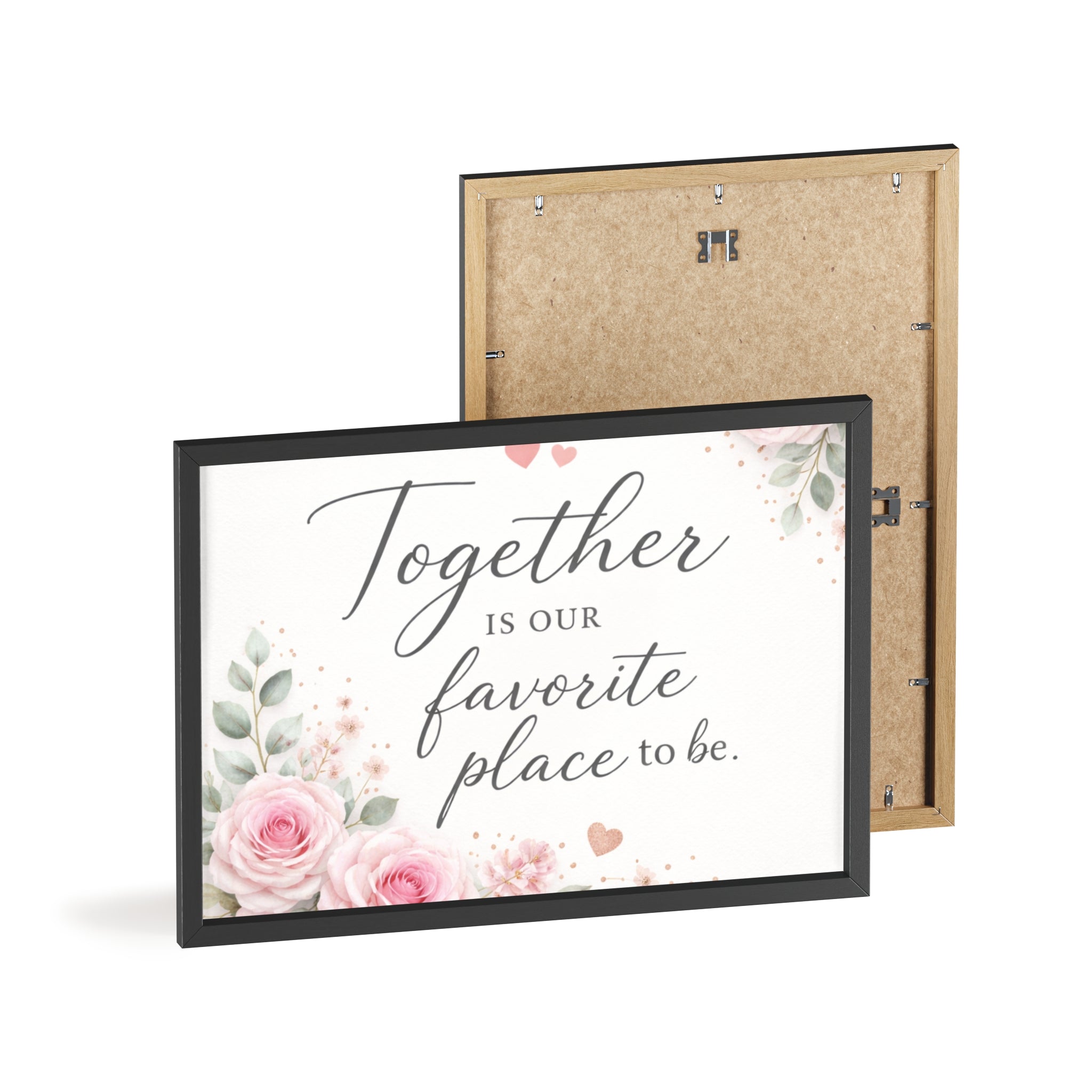 Together Is Our Favorite Place To Be Framed Floral Wall Art
