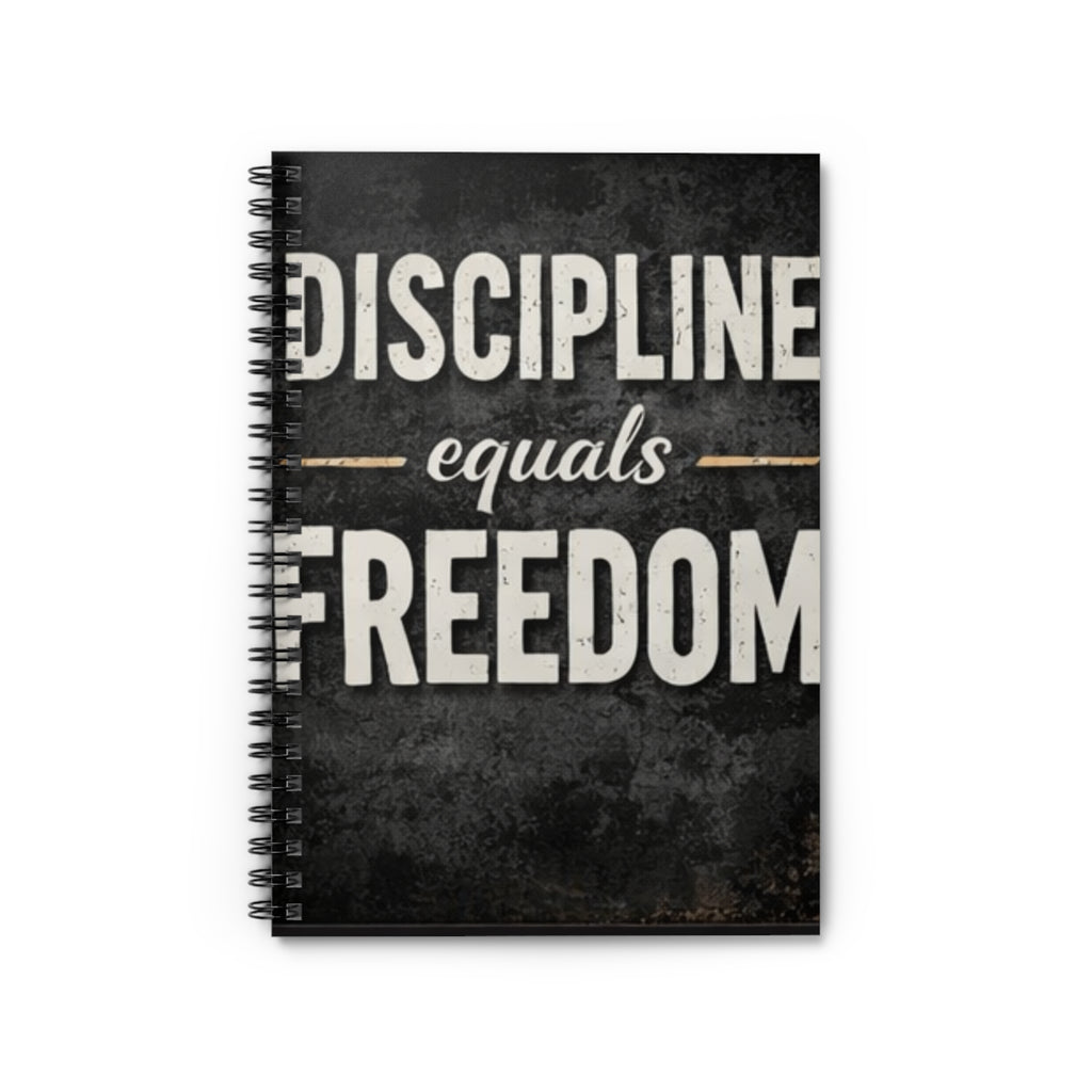 Discipline Equals Freedom Spiral Notebook Motivational Ruled Journal