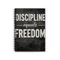 Discipline Equals Freedom Spiral Notebook Motivational Ruled Journal