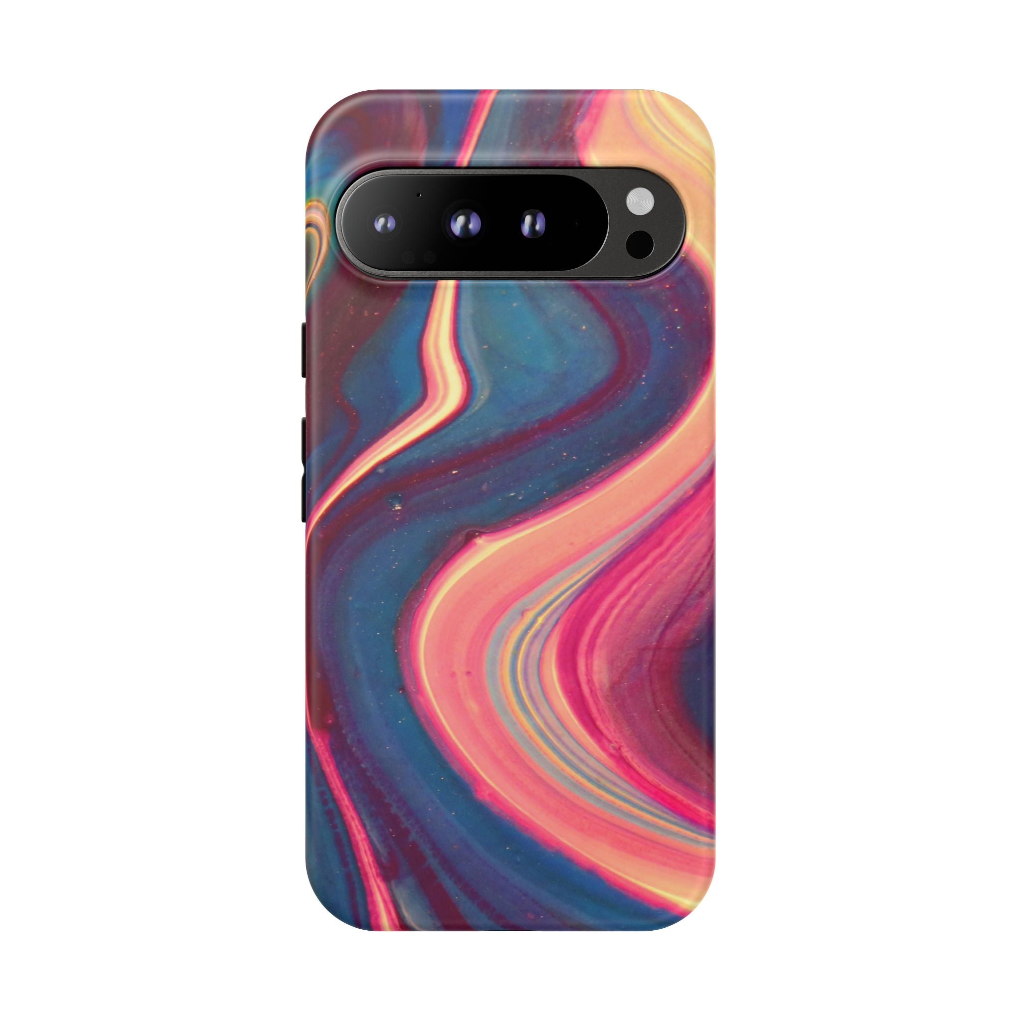 Colorful Wavy Marble Swirl Protective Phone Case