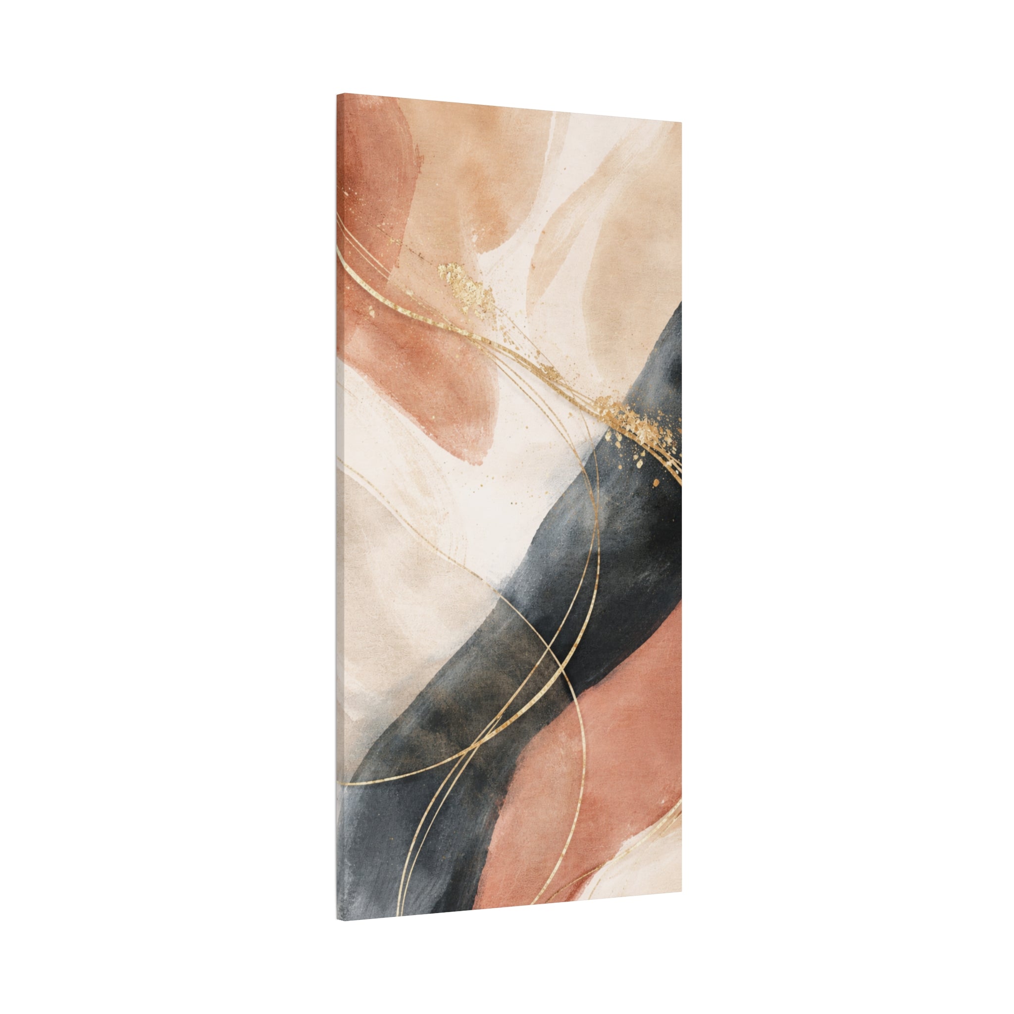 Abstract Blush & Gold Matte Canvas Print