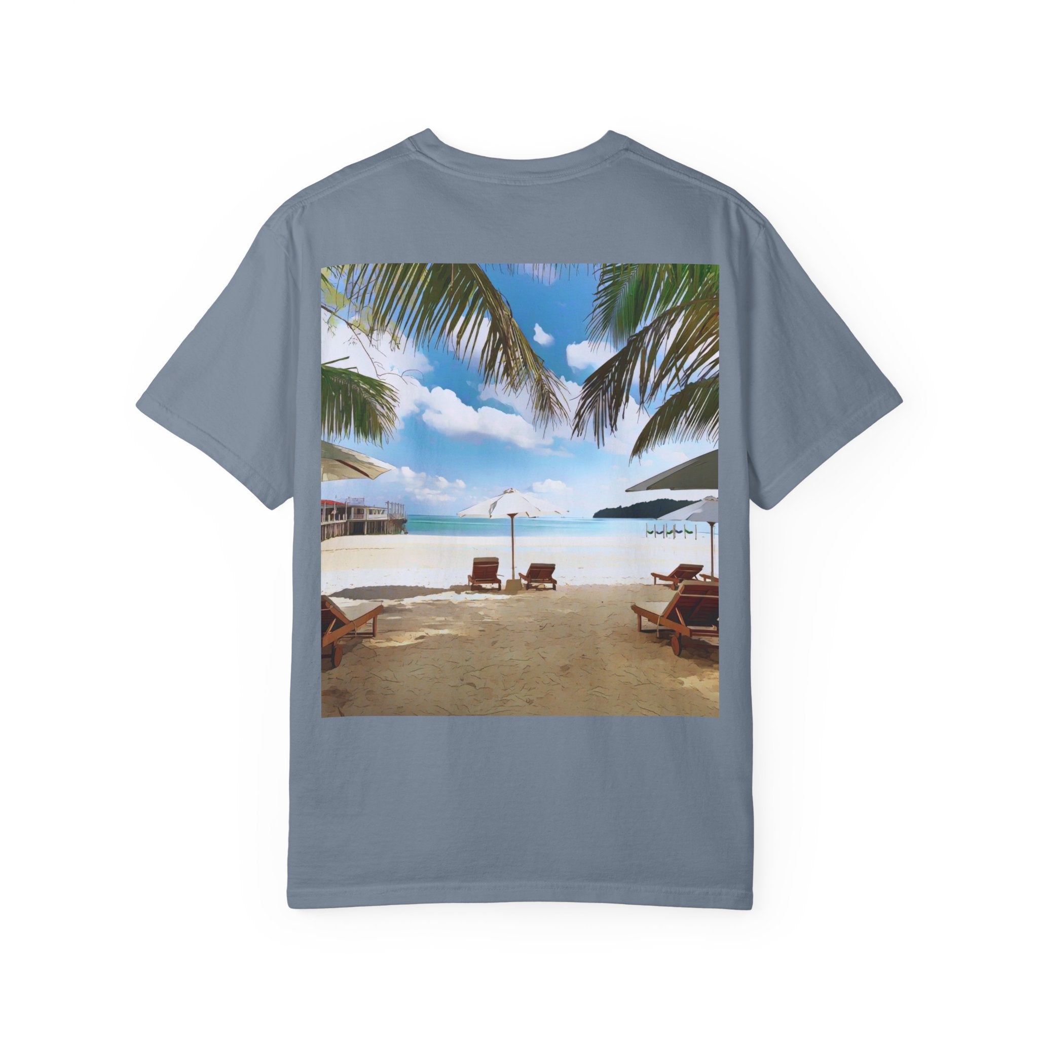 Don’t Worry Be Happy Tropical Beach Graphic Tee