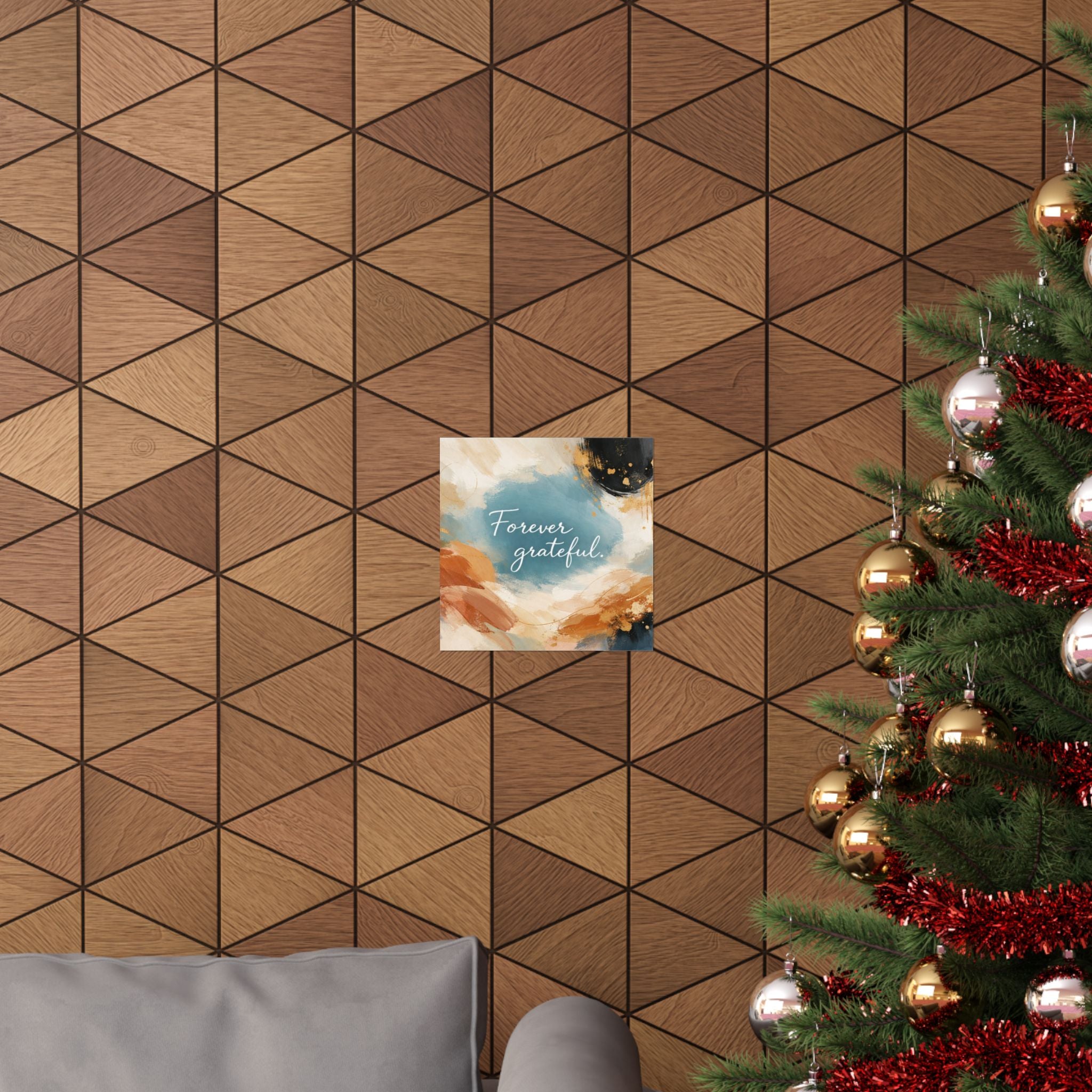 Forever Grateful Matte Poster Abstract Watercolor Wall Art