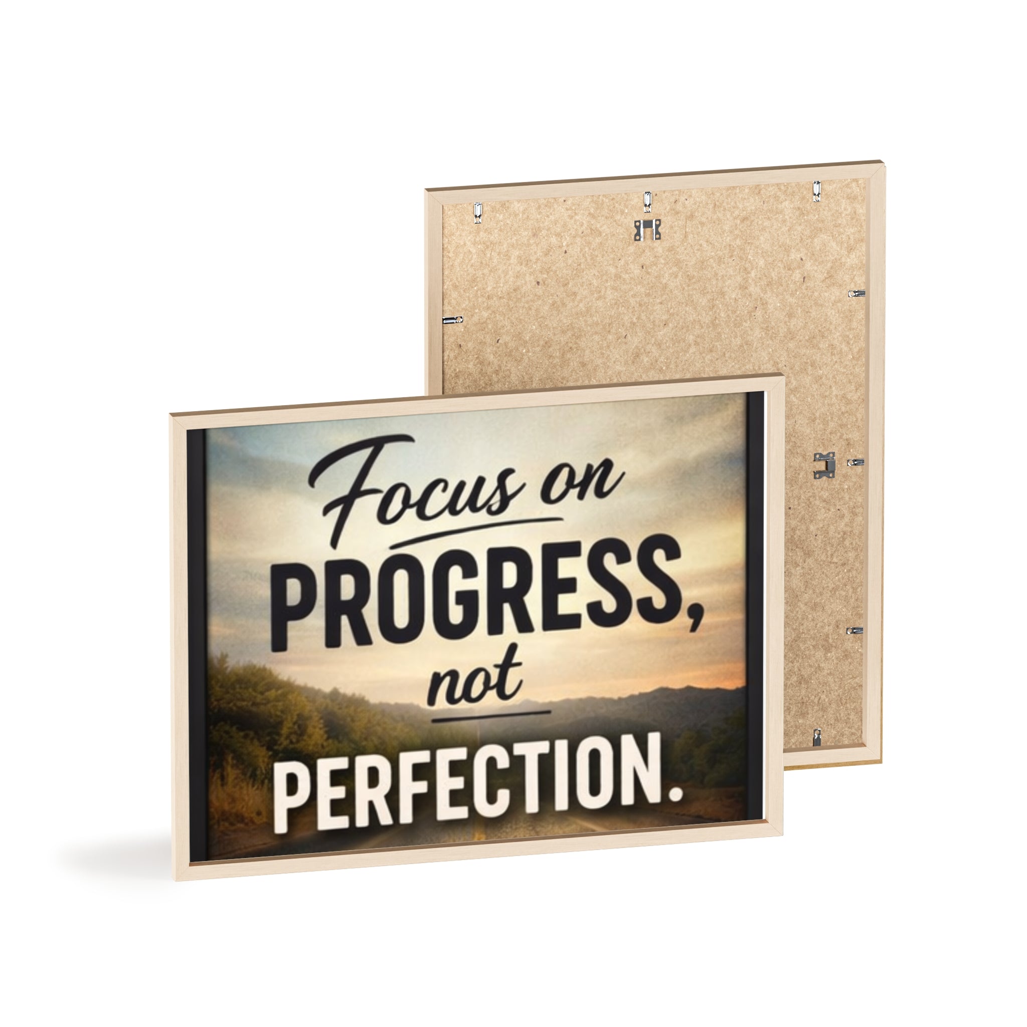 Focus on Progress Not Perfection Framed Poster — Motivational Wall Art