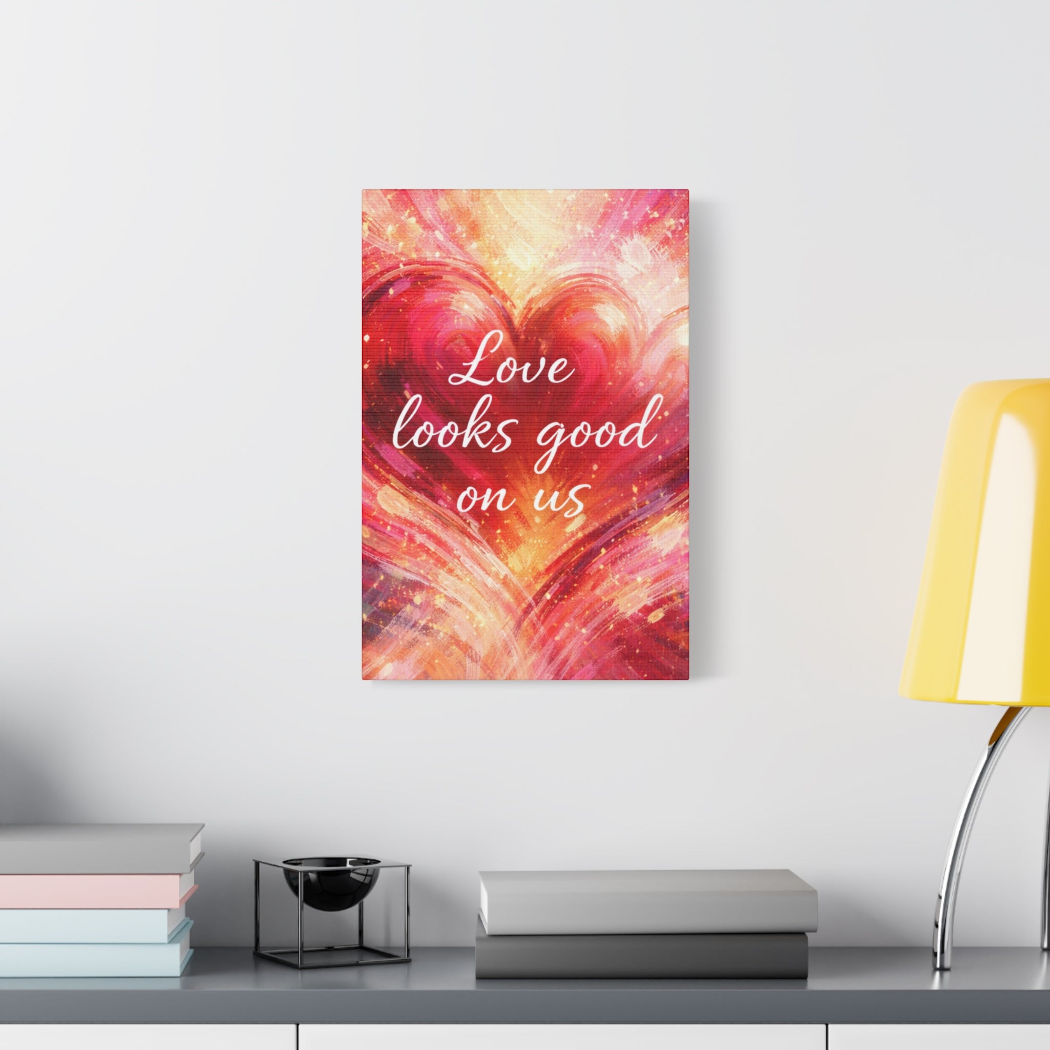 Love Looks Good On Us Matte Canvas Wall Art