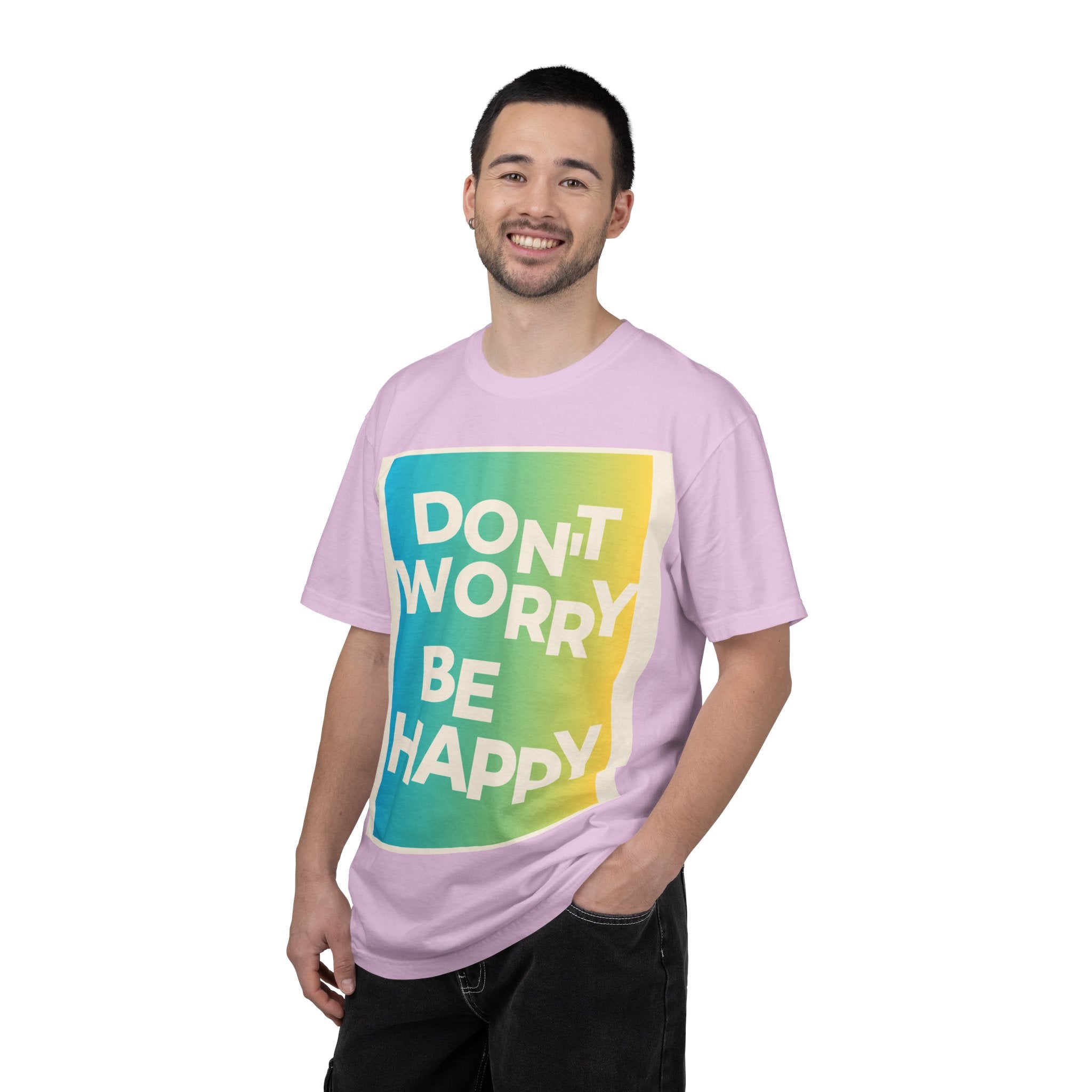 Don't Worry Be Happy Tropical Beach Graphic T-Shirt