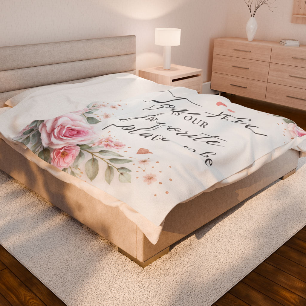 Together Is Our Favorite Place To Be Velveteen Plush Blanket