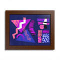 Abstract Geometric Framed Poster — Pink & Purple Modern Wall Art