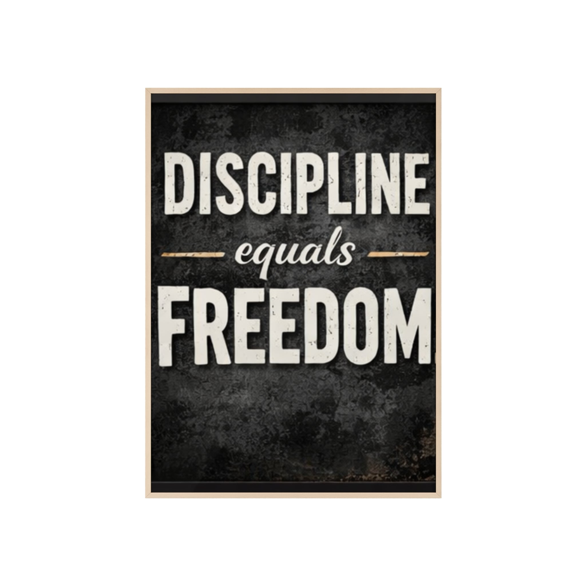 Discipline Equals Freedom Framed Poster