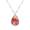 Oval Pendant Necklace Love Looks Good On Us Heart Art Jewelry