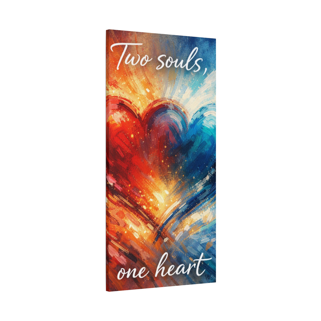 Two Souls One Heart Abstract Heart Canvas