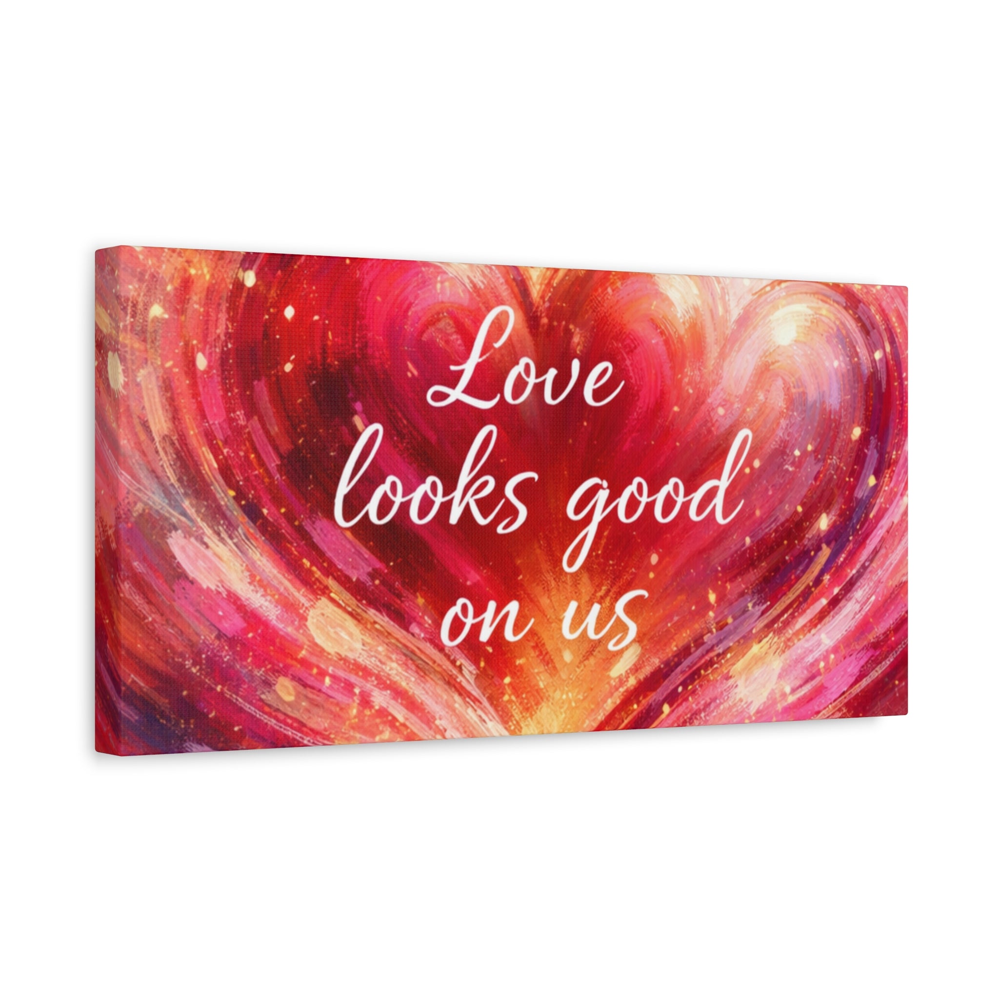 Love Looks Good On Us Matte Canvas Wall Art