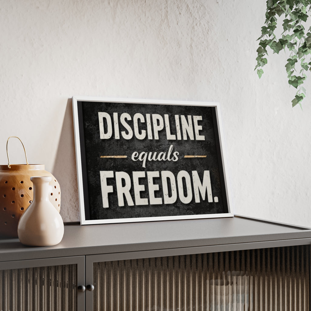 Discipline Equals Freedom Framed Poster
