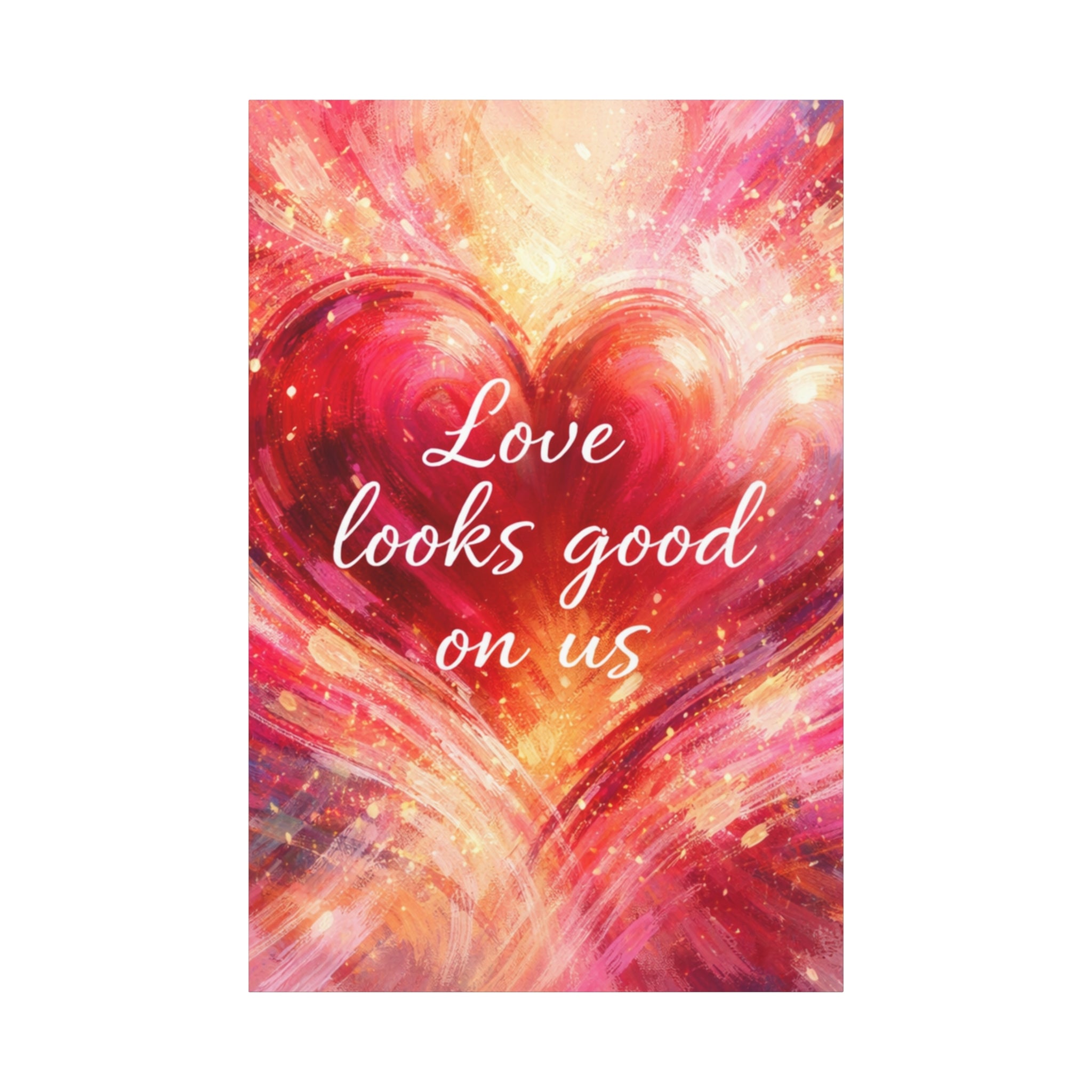 Love Looks Good On Us Matte Canvas Wall Art