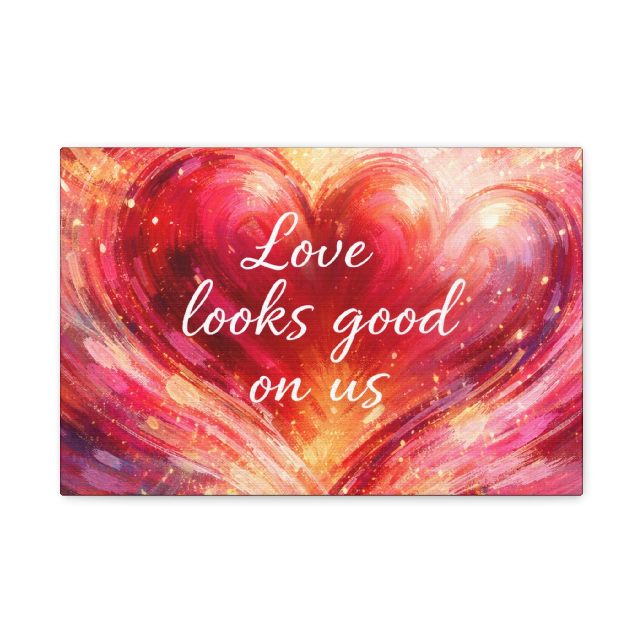 Love Looks Good On Us Matte Canvas Wall Art