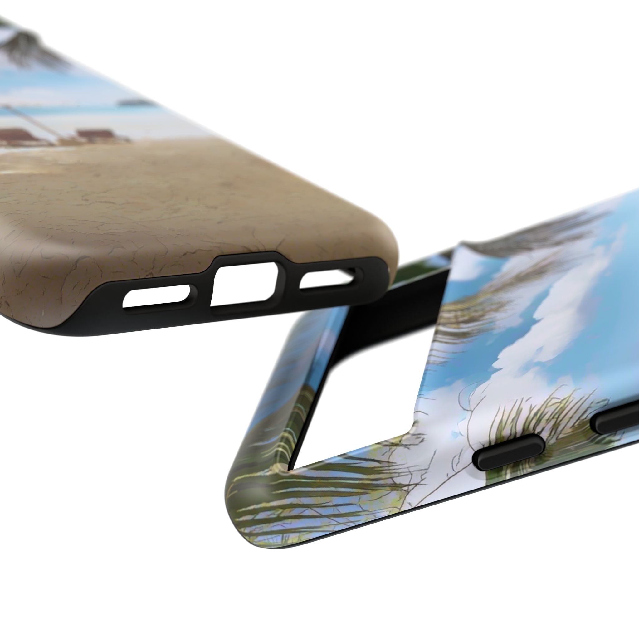 Beach Paradise Tropical Palm Beach Scene Tough Phone Case