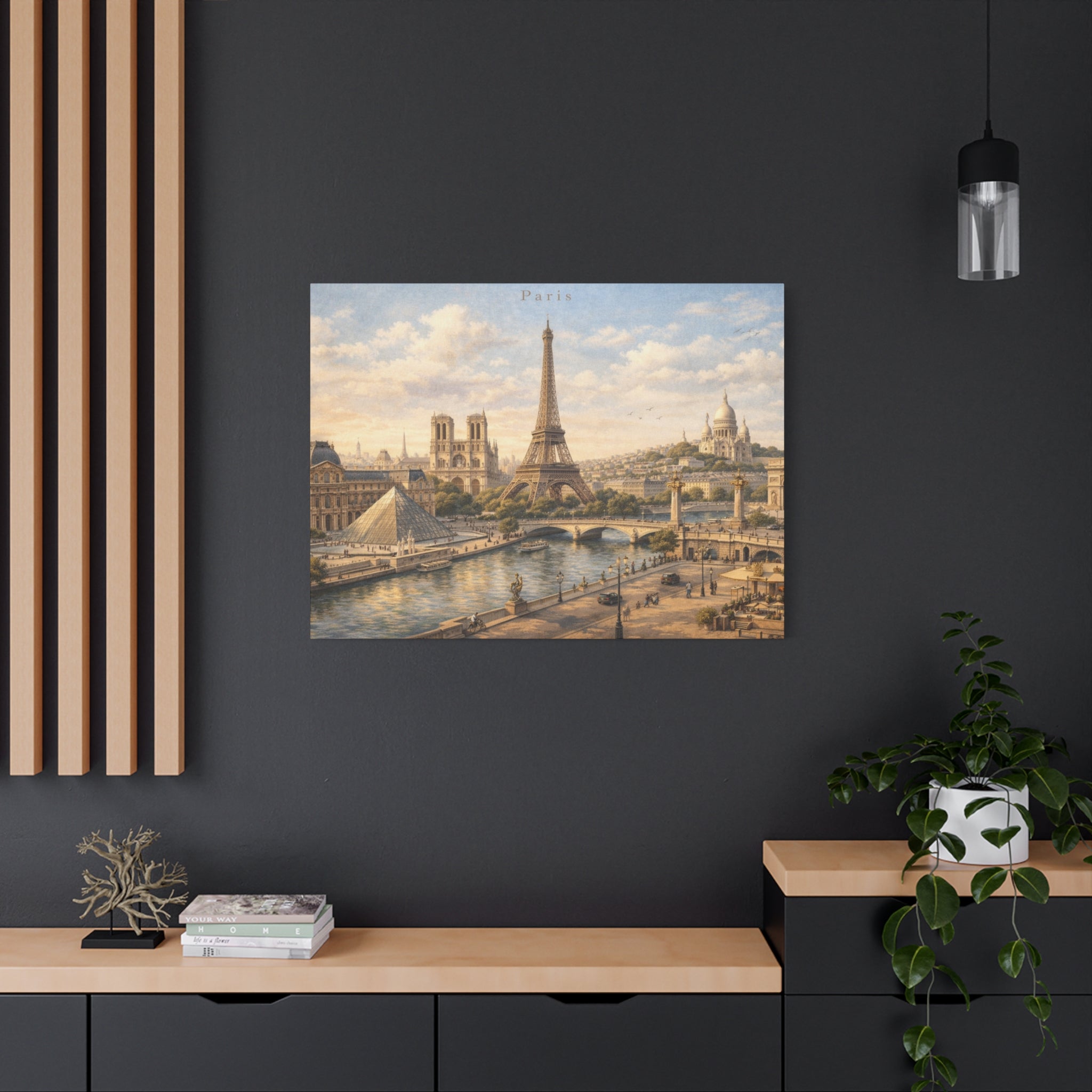Paris Skyline Matte Canvas Wall Art