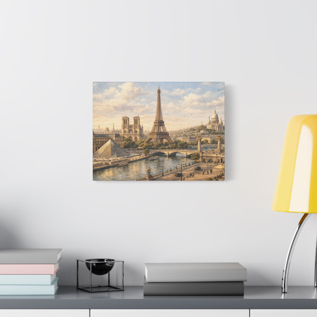 Paris Skyline Matte Canvas Wall Art