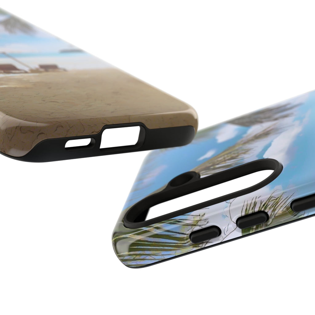 Beach Paradise Tropical Palm Beach Scene Tough Phone Case