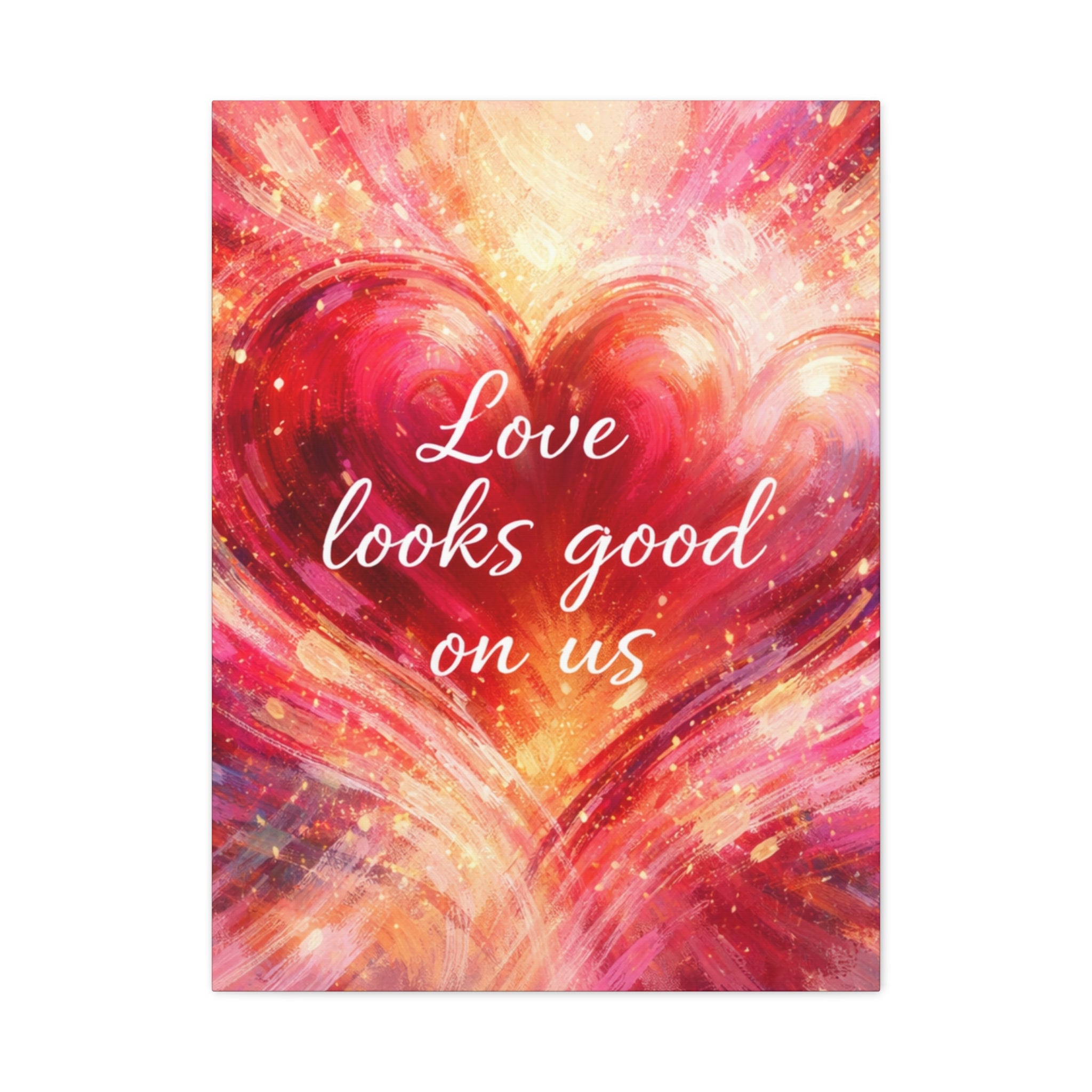 Love Looks Good On Us Matte Canvas Wall Art