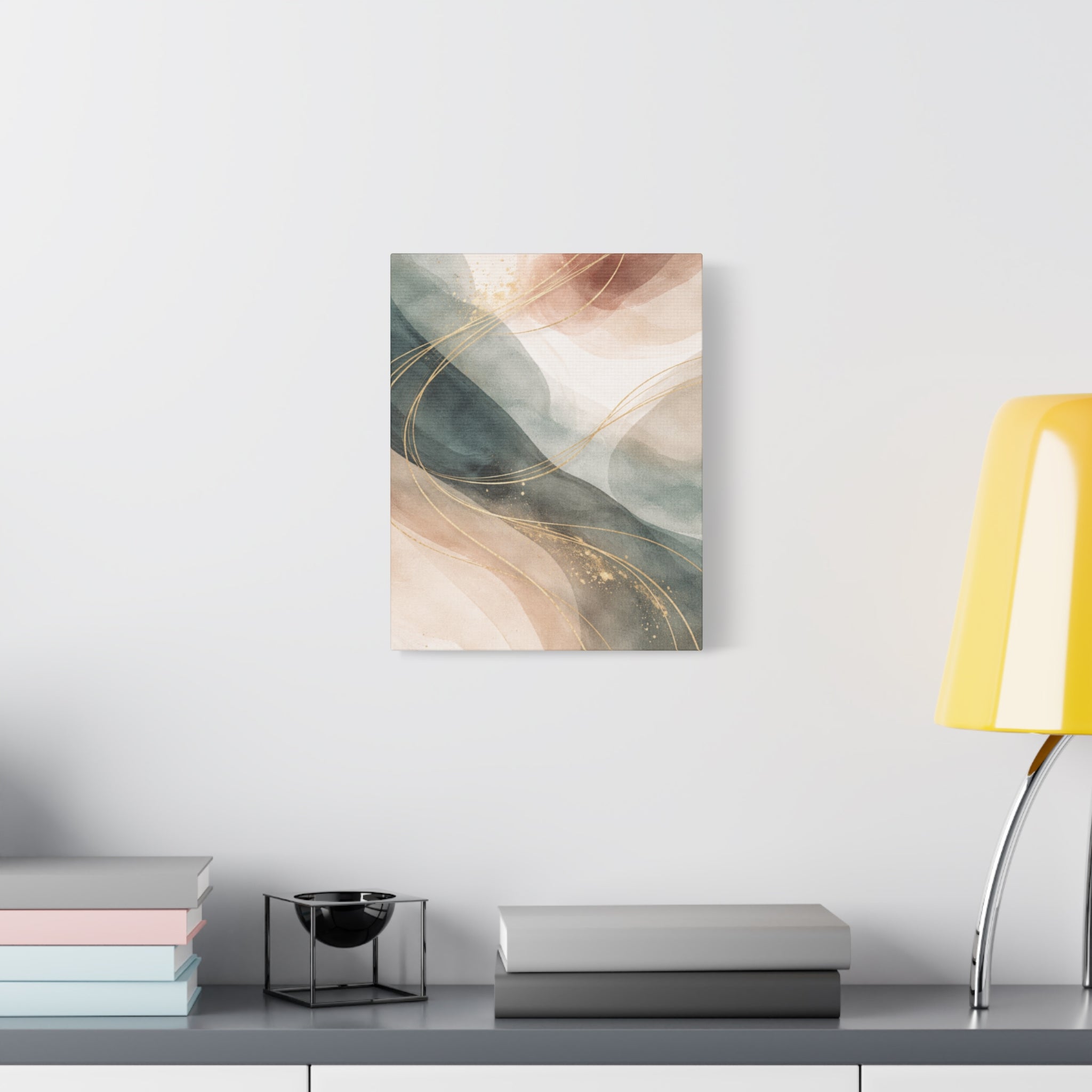 Abstract Coastal Waves Matte Canvas — Stretched Wall Art