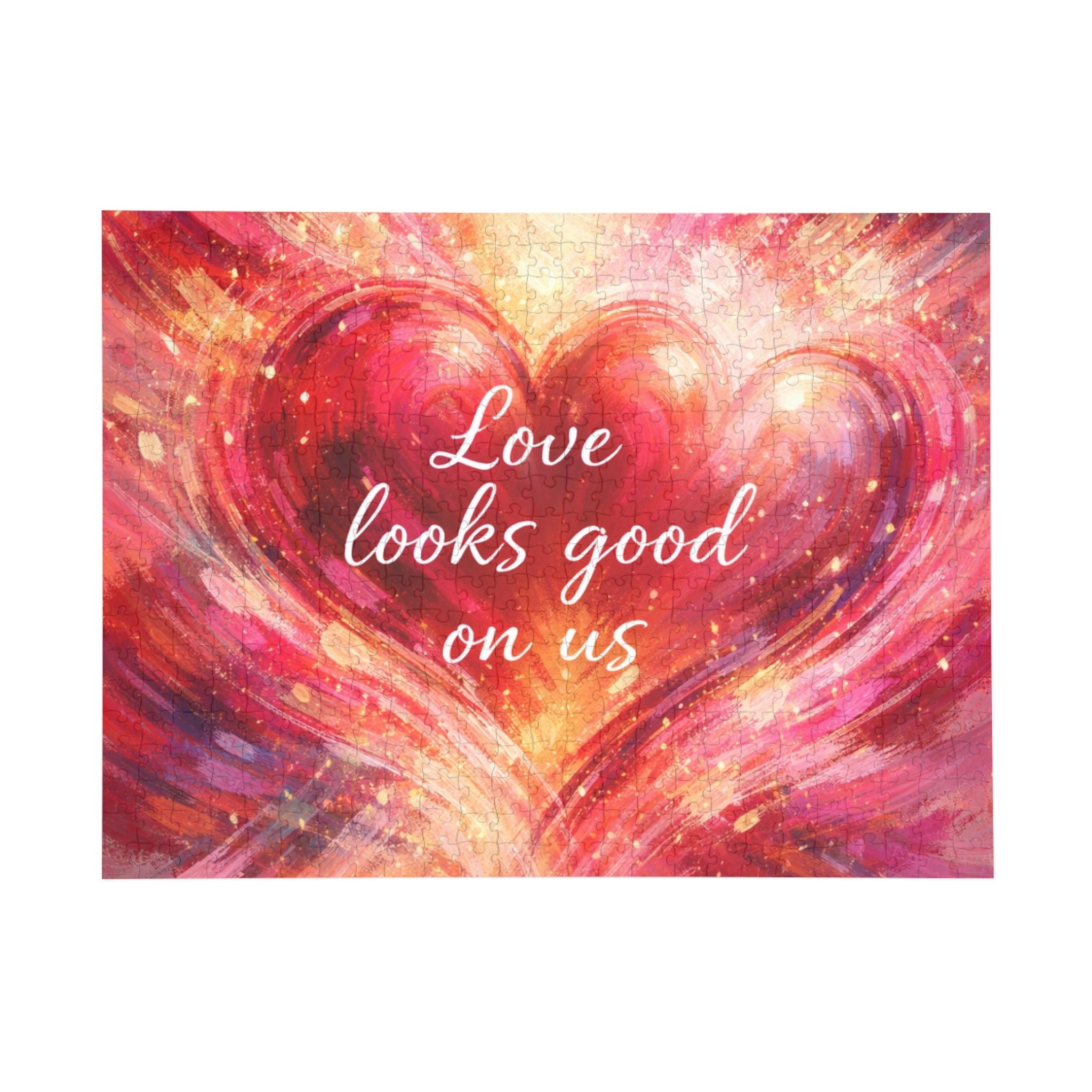 Love Looks Good On Us Romantic Heart Jigsaw Puzzle 96–1000 pcs