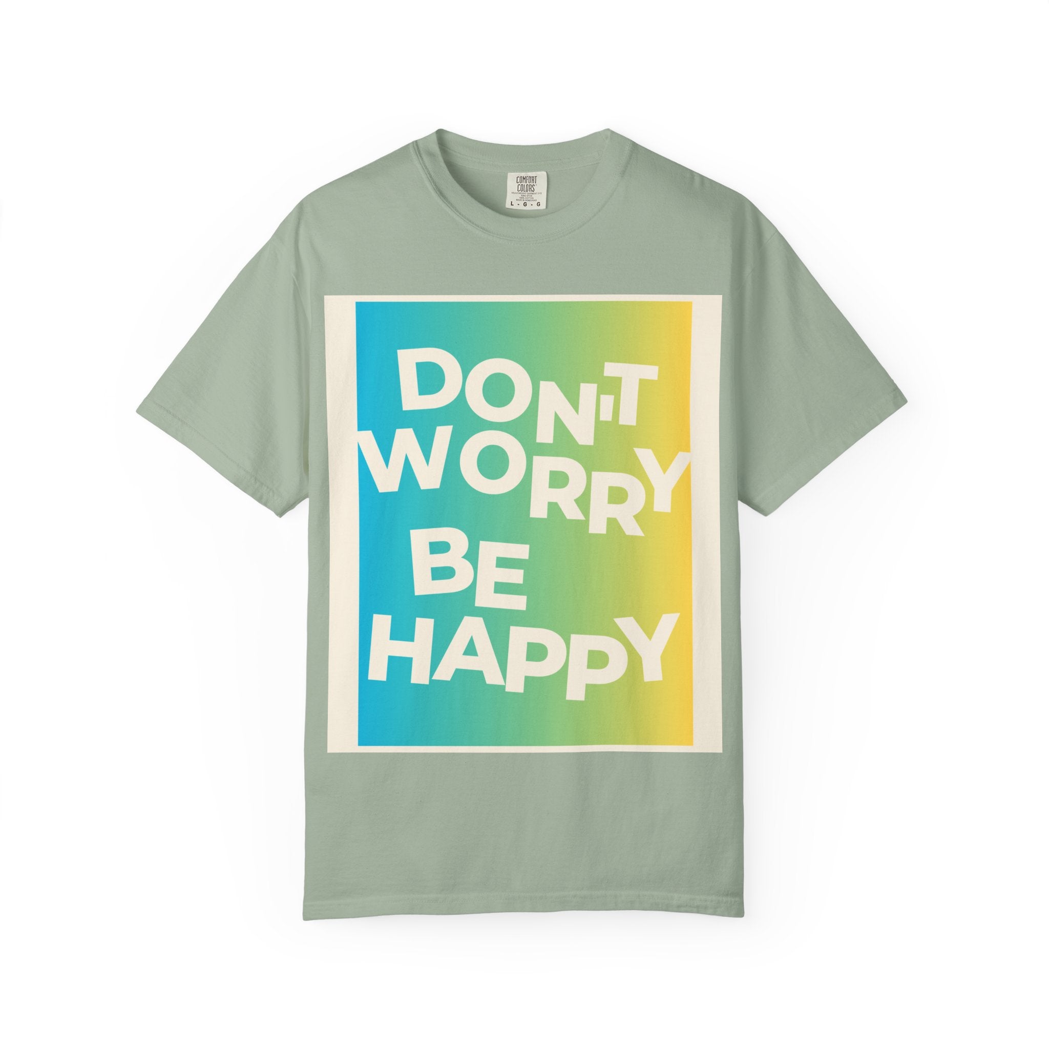 Don't Worry Be Happy Tropical Beach Graphic T-Shirt