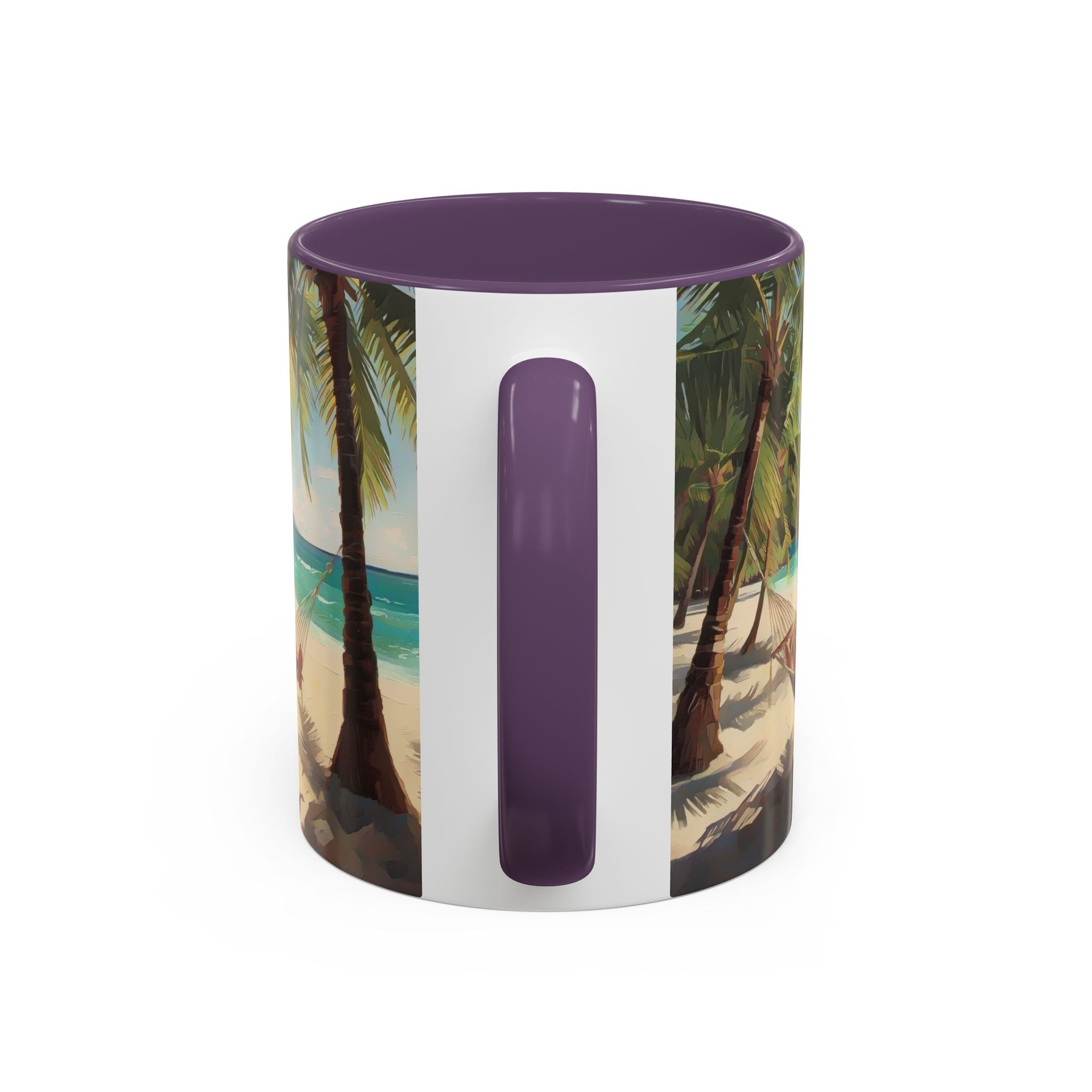 Tropical Beach Palm Trees & Hammock Coffee Mug