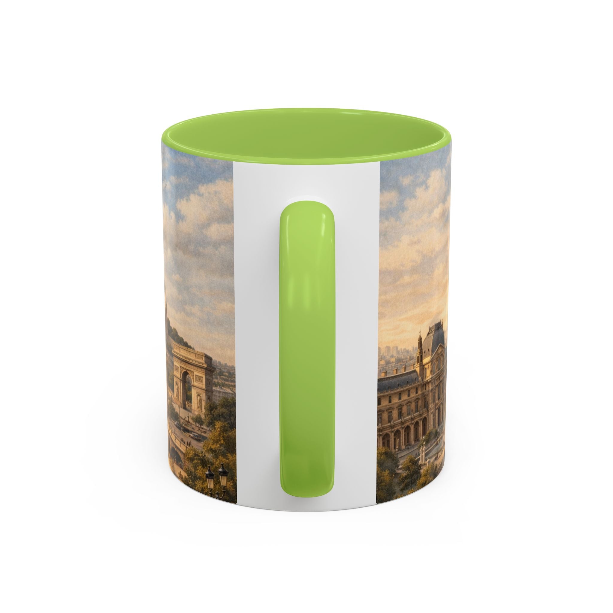 Paris Vintage Skyline Coffee Mug Eiffel Tower and Sacré‑Cœur