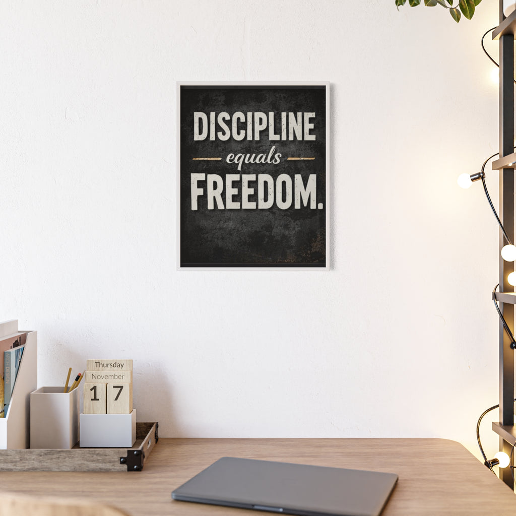 Discipline Equals Freedom Framed Poster