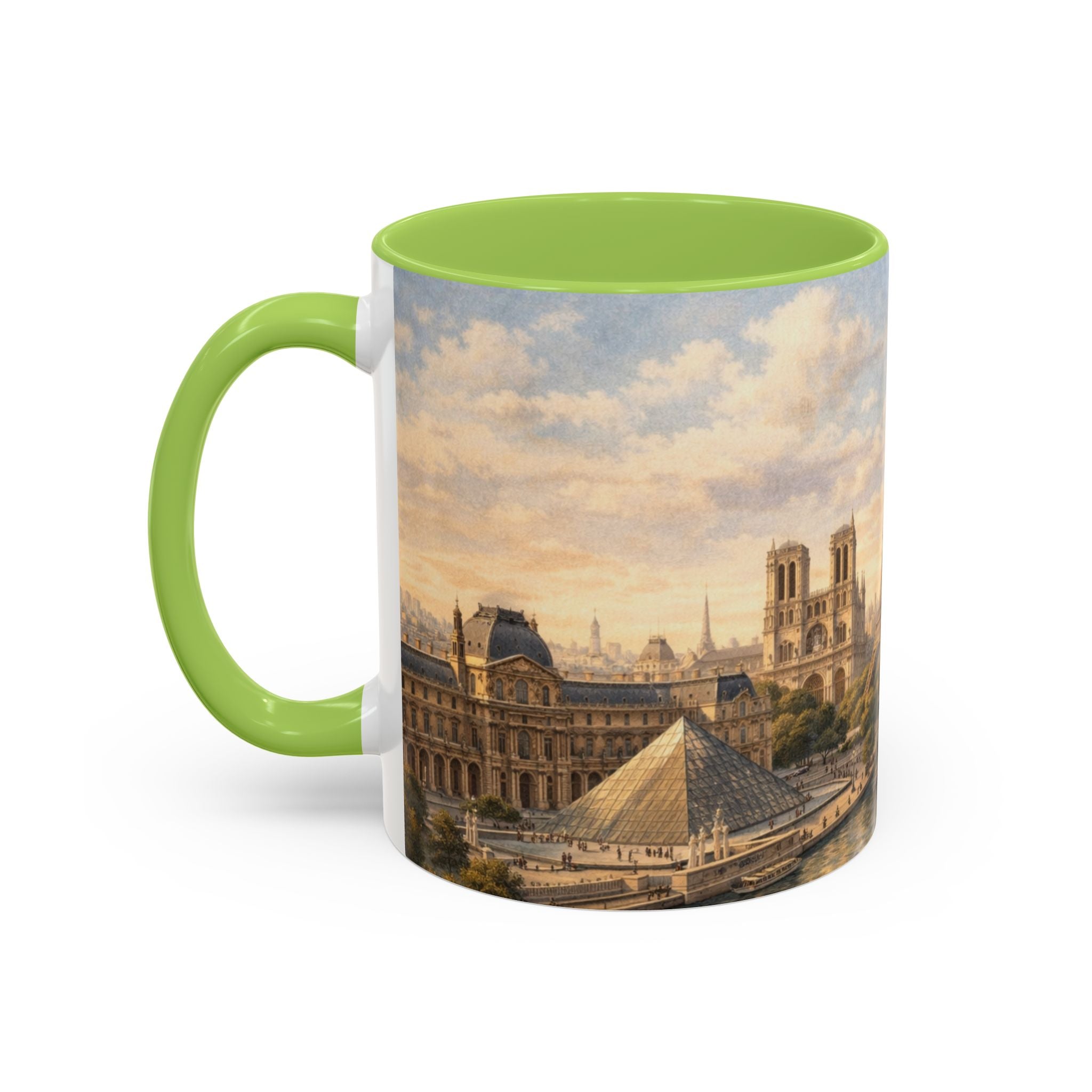 Paris Vintage Skyline Coffee Mug Eiffel Tower and Sacré‑Cœur