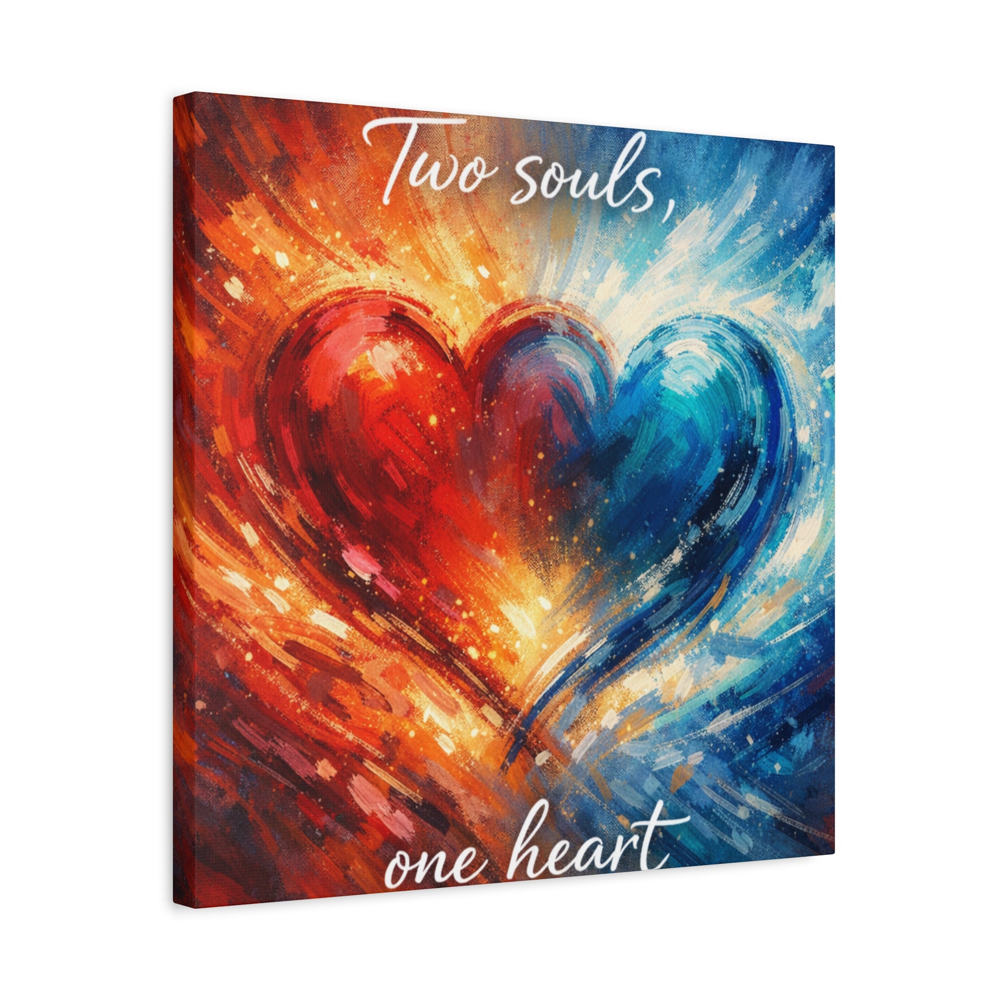 Two Souls One Heart Abstract Heart Canvas