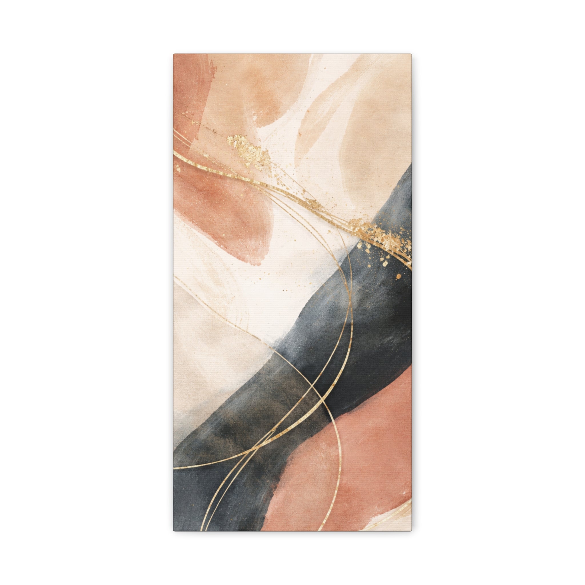 Abstract Blush & Gold Matte Canvas Print