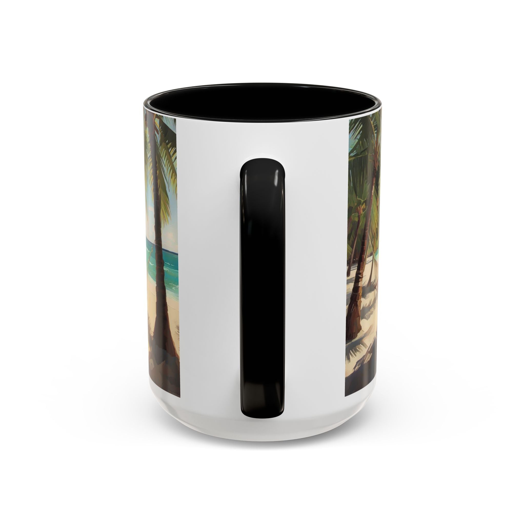 Tropical Beach Palm Trees & Hammock Coffee Mug