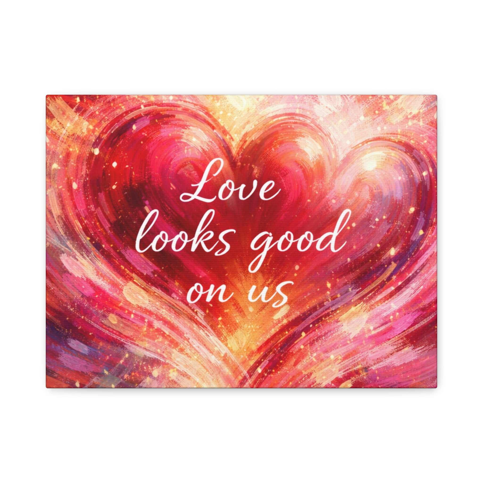Love Looks Good On Us Matte Canvas Wall Art