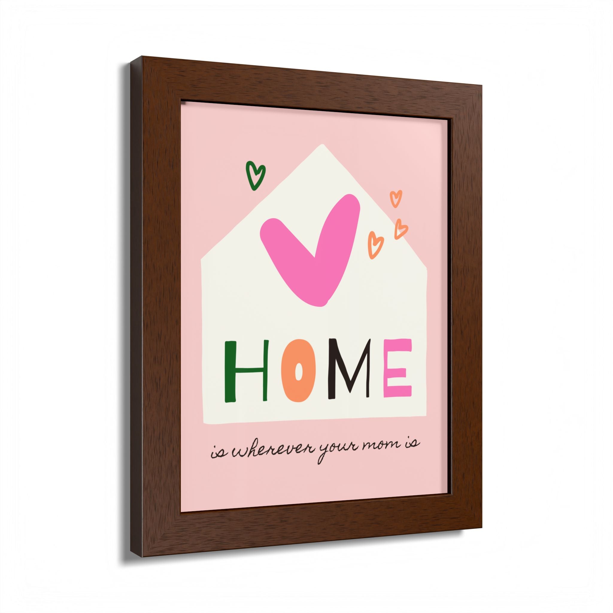 Home Is Wherever Your Mom Is - Framed Poster