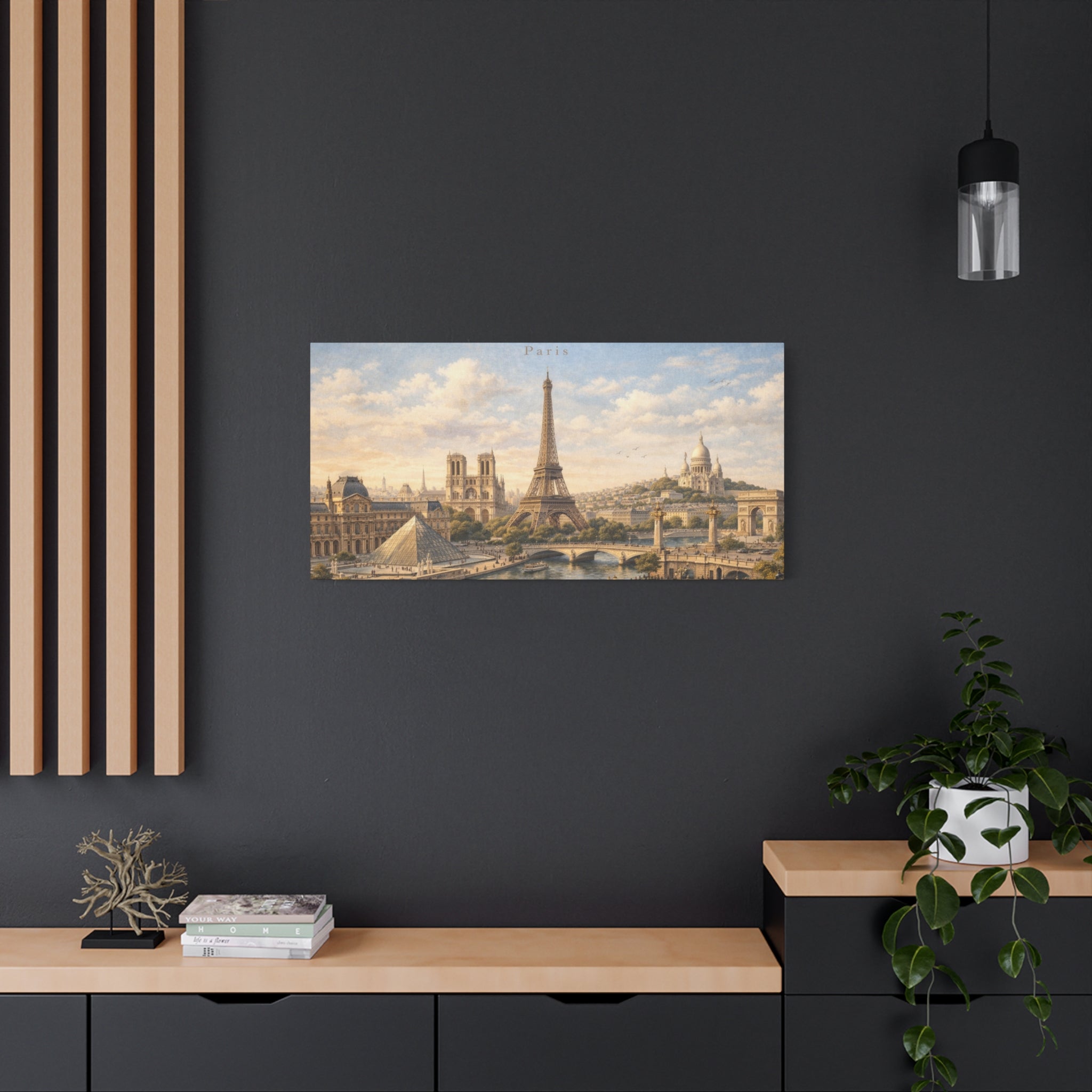 Paris Skyline Matte Canvas Wall Art