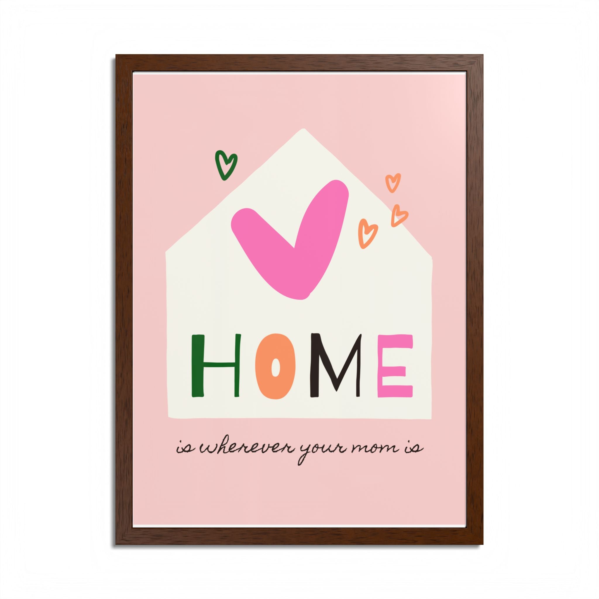 Home Is Wherever Your Mom Is - Framed Poster