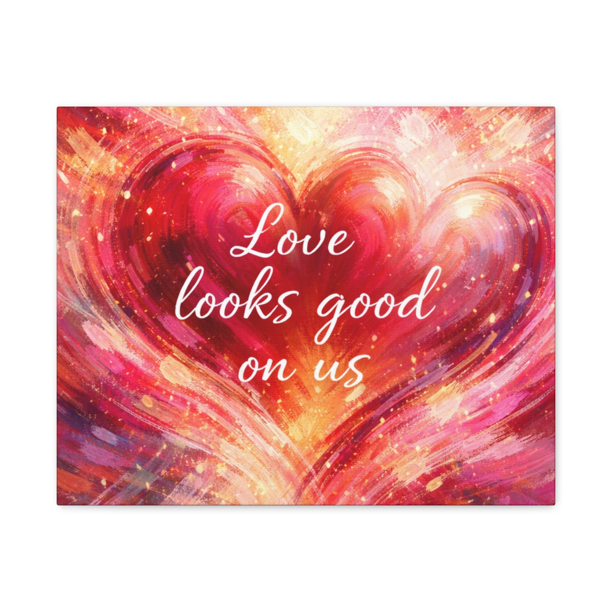 Love Looks Good On Us Matte Canvas Wall Art