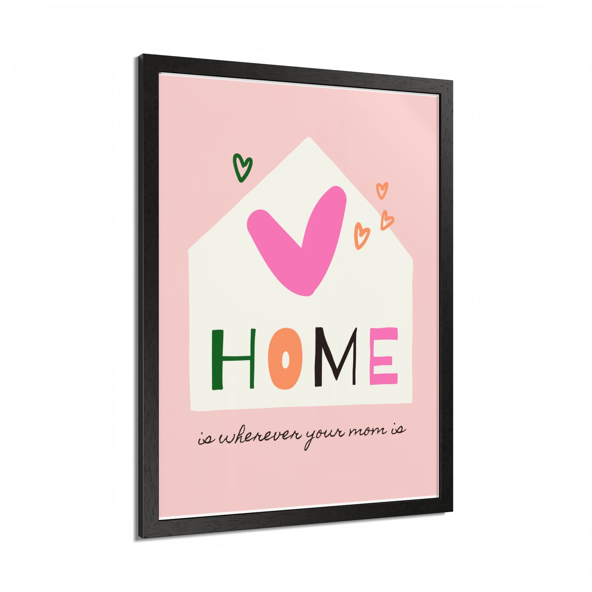 Home Is Wherever Your Mom Is - Framed Poster